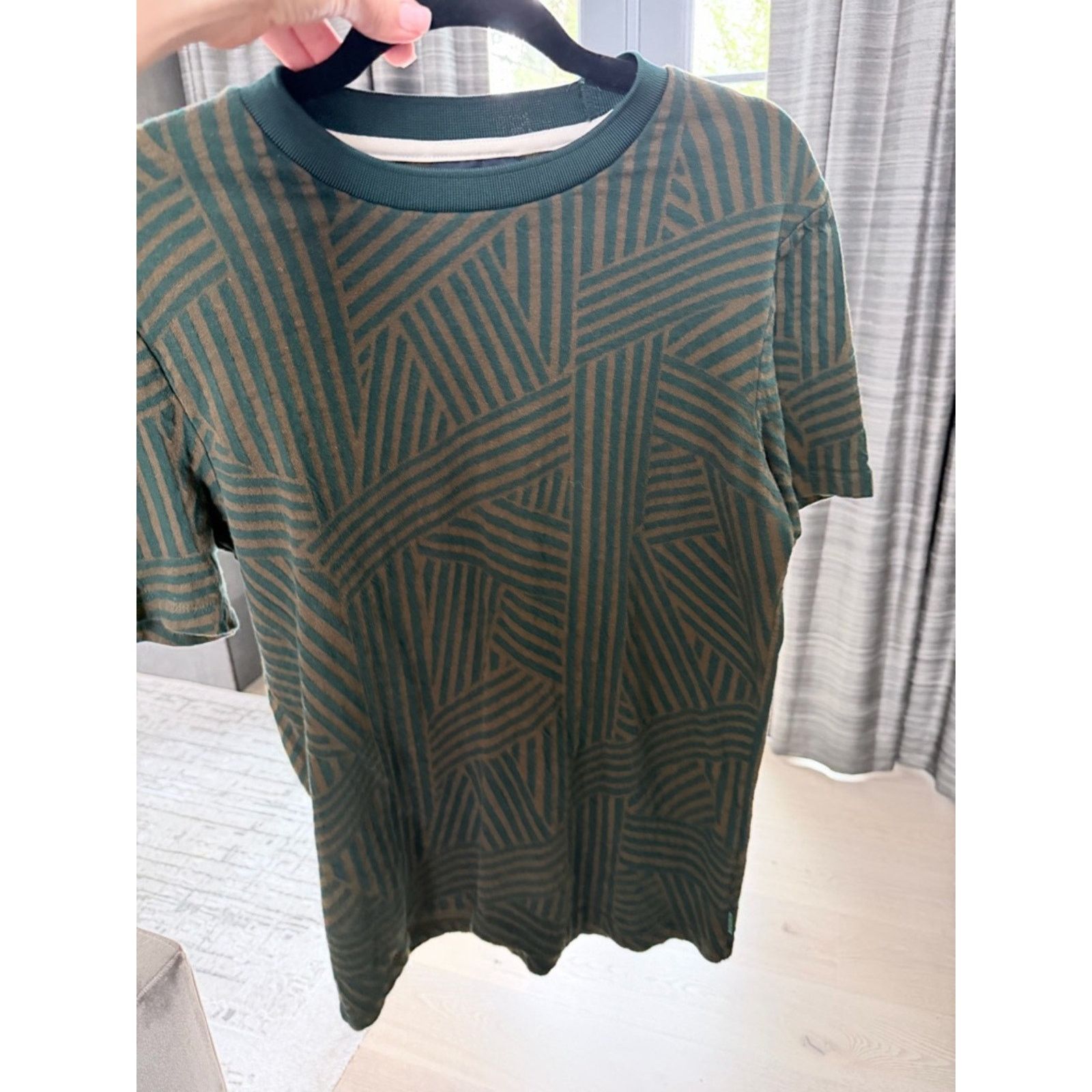 Scotch & Soda Mens Scotch and Soda Crew Neck Tee - Green/Brown size S Size US S / EU 44-46 / 1 - 9 Thumbnail