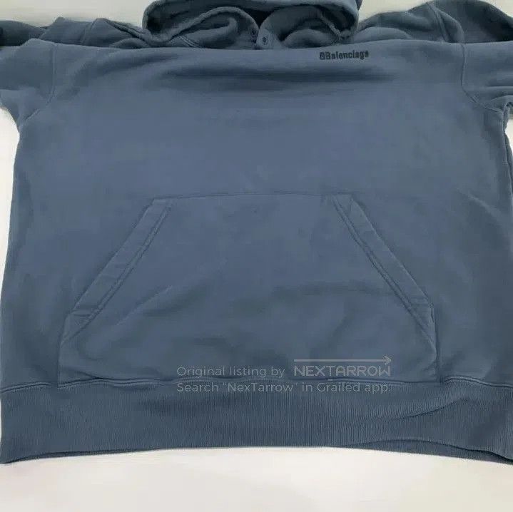 Balenciaga Balenciaga SS23 Blue Logo Embroidered Hoodie. Size US S / EU 44-46 / 1 - 5 Thumbnail