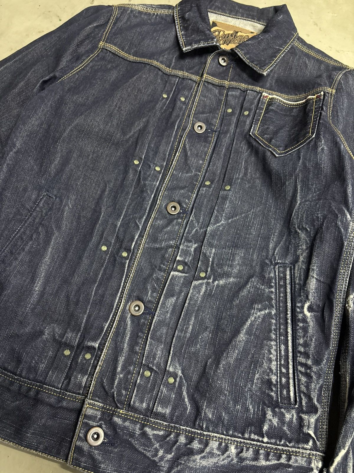 Japanese Brand Japan Selvedge Denim Jeans Type 2 II Distressed Jacket Size US S / EU 44-46 / 1 - 18 Thumbnail