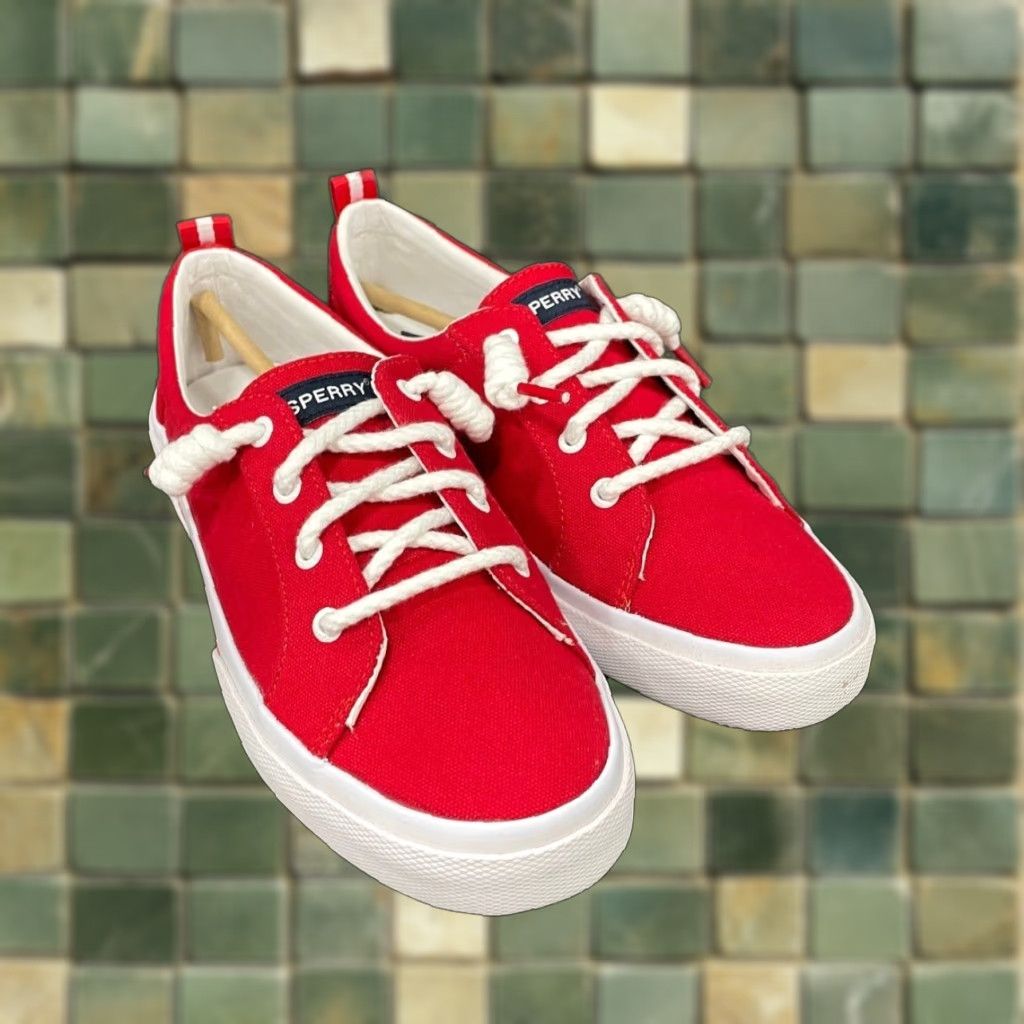 VINTAGE Sperry Pier Wave Canvas Sneakers Women's Size Casual Low