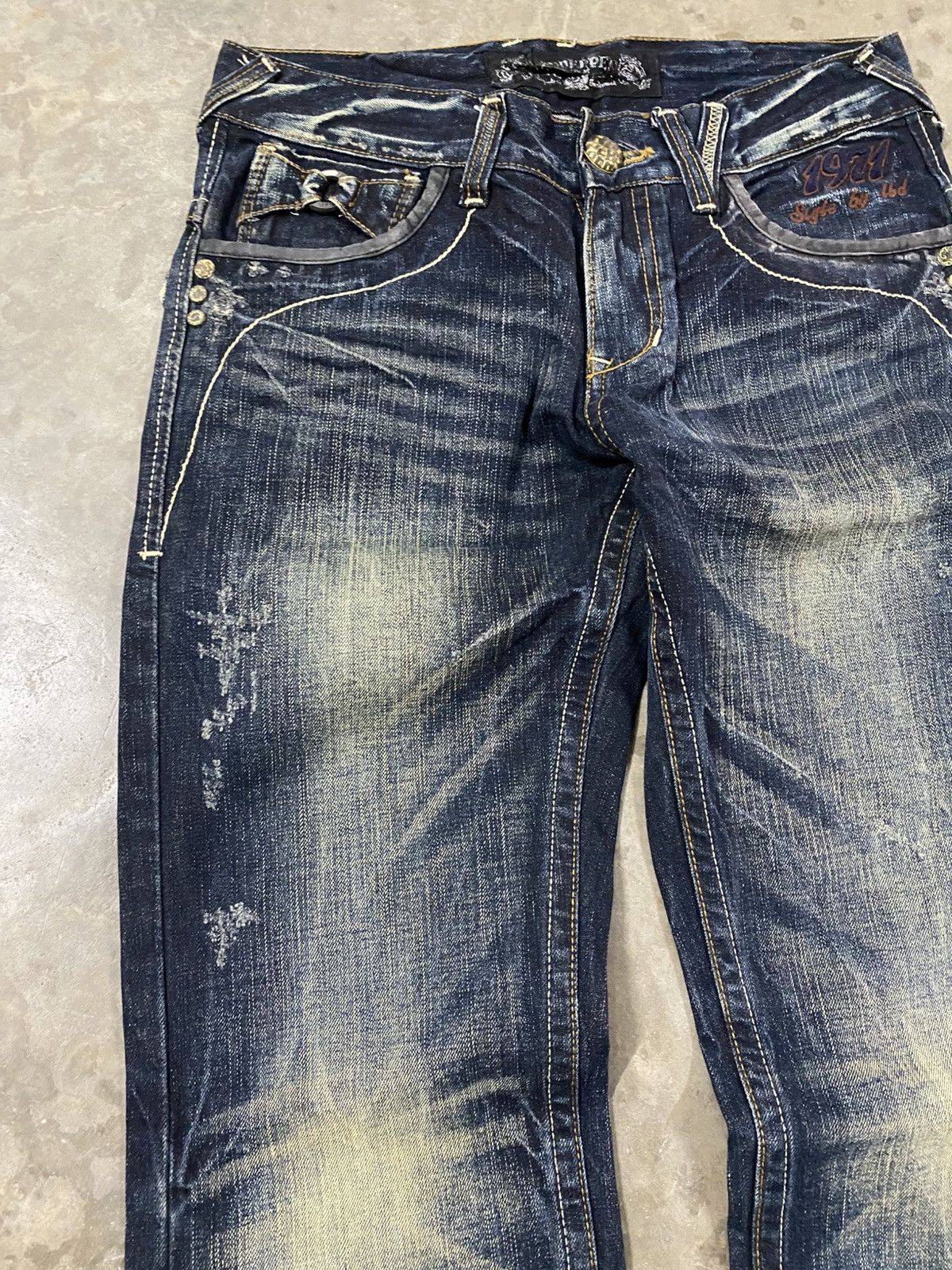 Hysteric Glamour × Le Grande Bleu (L.G.B.) × Tornado Mart Jeans Japanese Red Pepper Claws Distressed Denim @219 Size US 30 / EU 46 - 12 Thumbnail