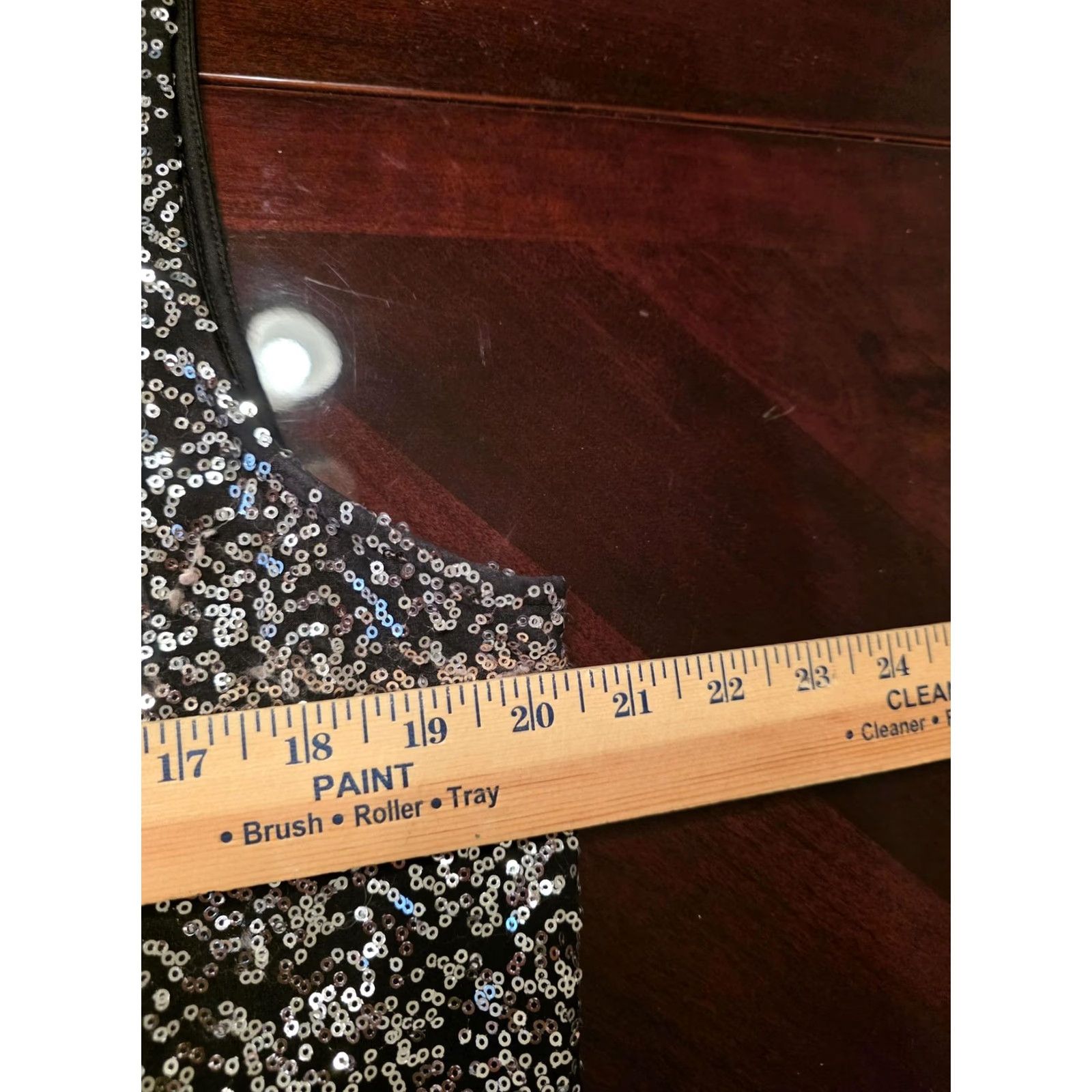 Vintage Tahari Tank Top Womens L Silver Sequin Scoop Neck Camisole Stretch Party Evening Size L / US 10 / IT 46 - 6 Thumbnail