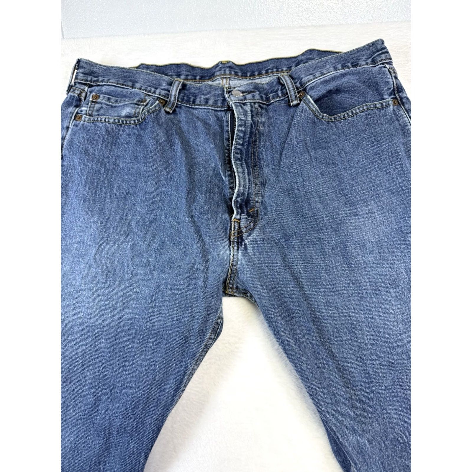 Levi's Levi's 505 Jeans Men 40x30 Regular Fit Straight Denim Blue 5-Pocket Zip Button Jeans Size US 40 / EU 56 - 2 Thumbnail
