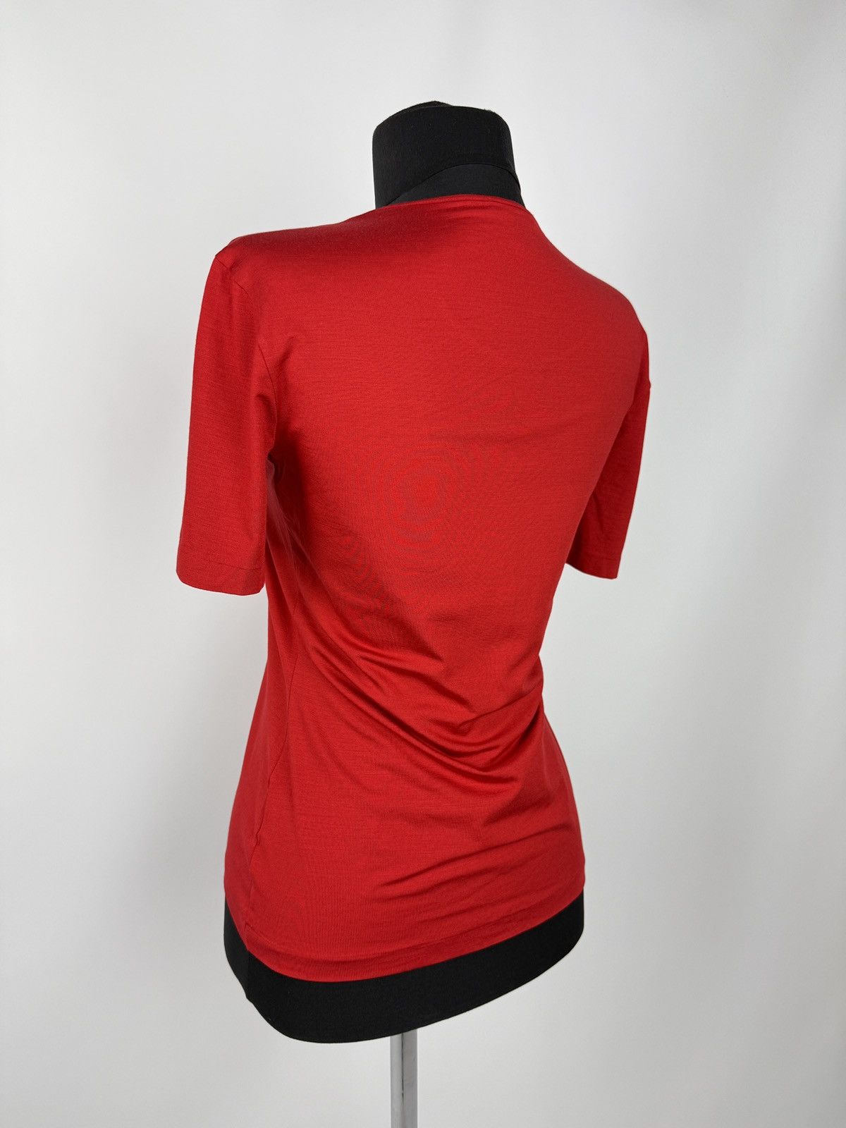 Escada Escada Basic Blank Red Silk Blend Slim Top T-Shirt 36 Size XS / US 0-2 / IT 36-38 - 2 Thumbnail