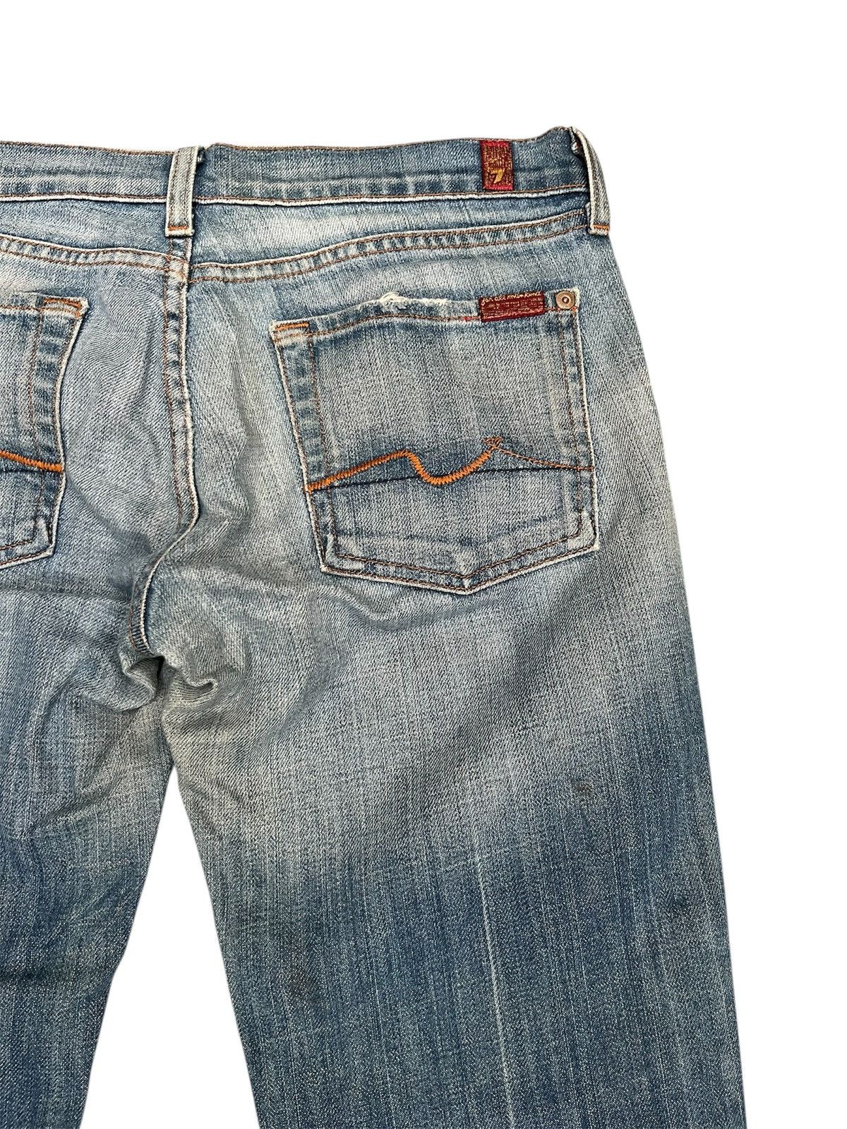 7 For All Mankind 7 For All Minkind Faded Washed Flare Jeans Size US 27 - 10 Thumbnail