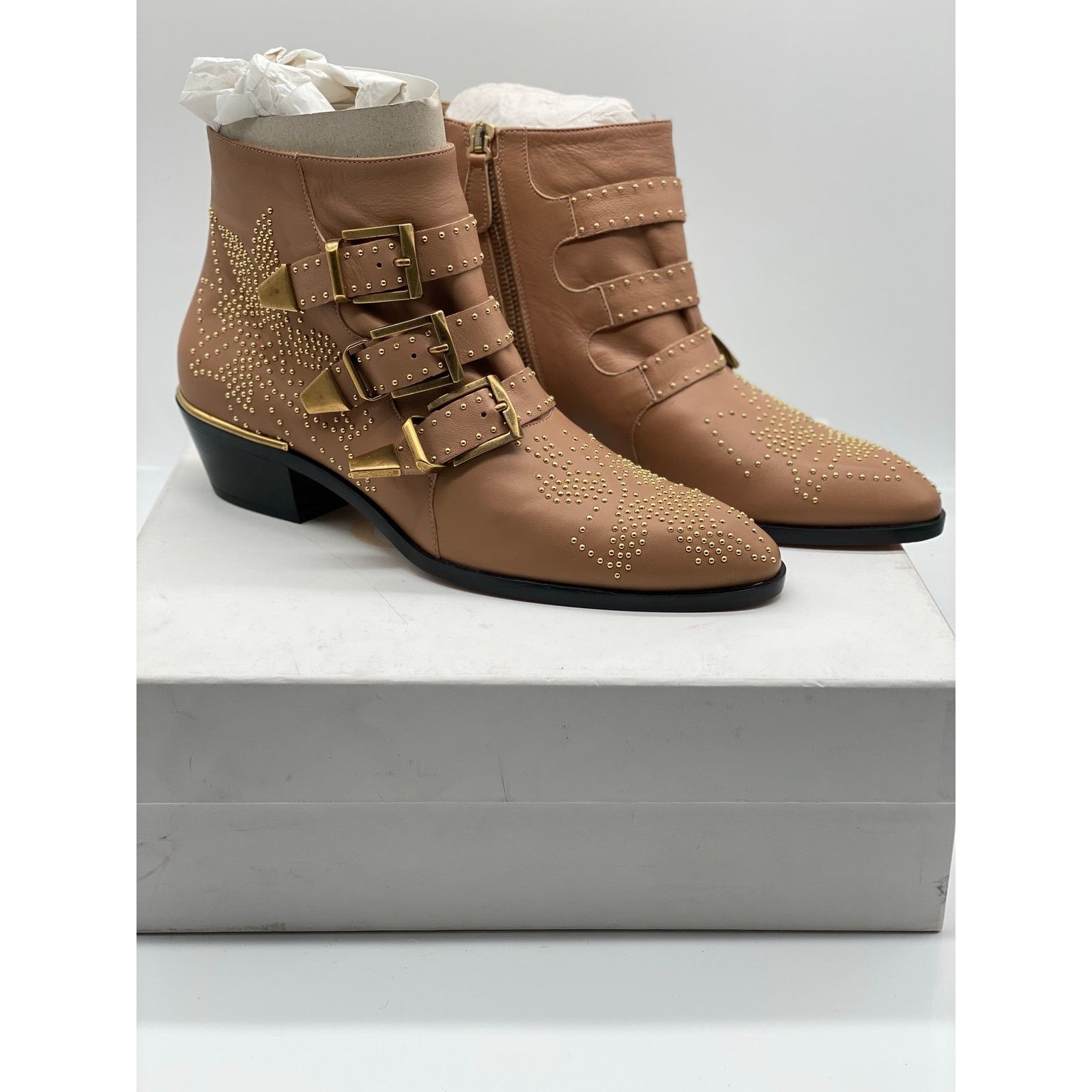 Chloe Chloé Sussana Short Boots in Reef Shell sz. 38 EU Size US 8 / IT 38 - 4 Thumbnail