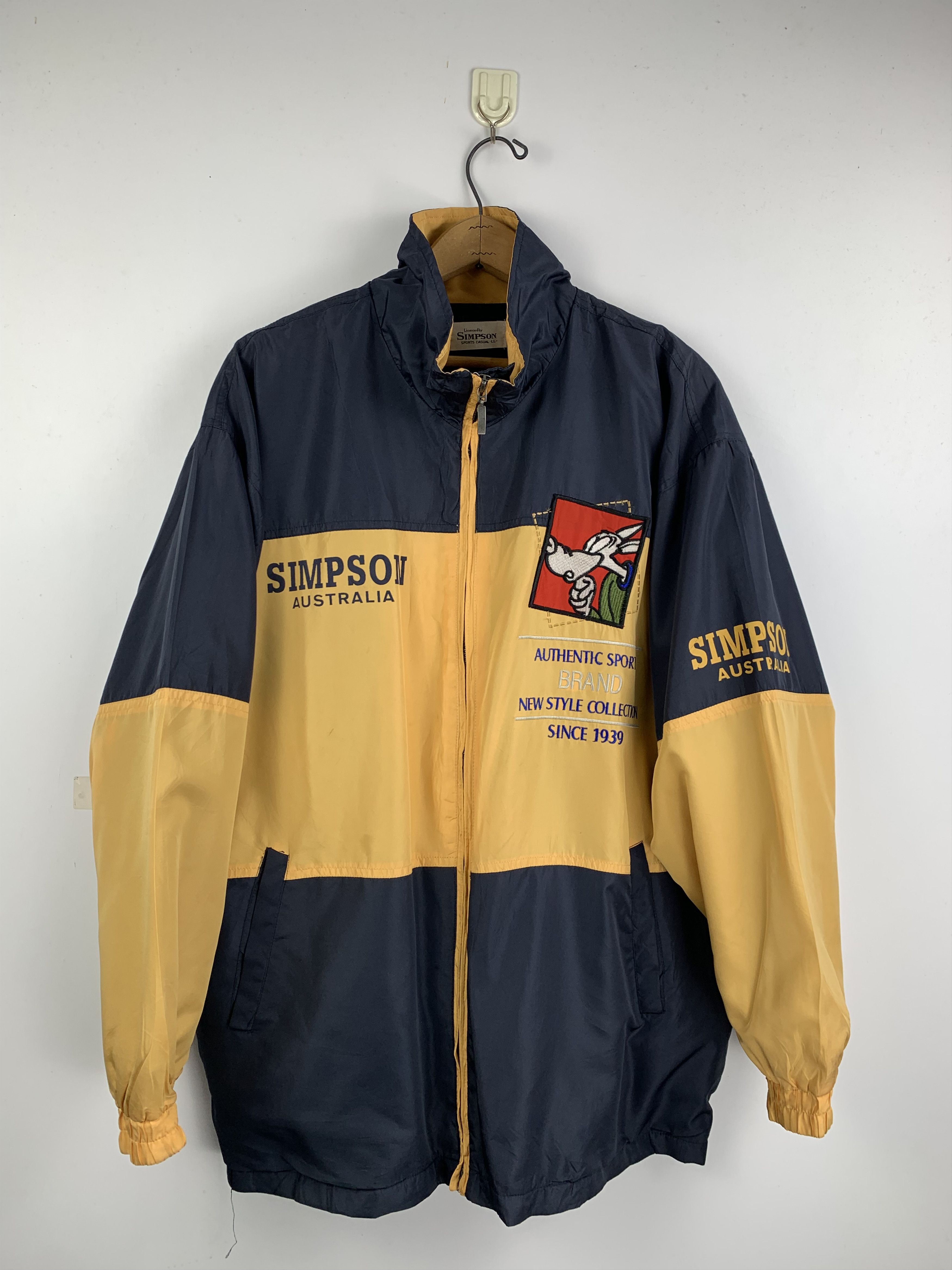 The Simpsons Vintage 80s Simpson Australia Sport Racing Jacket J1649 Size US XL / EU 56 / 4 - 3 Thumbnail