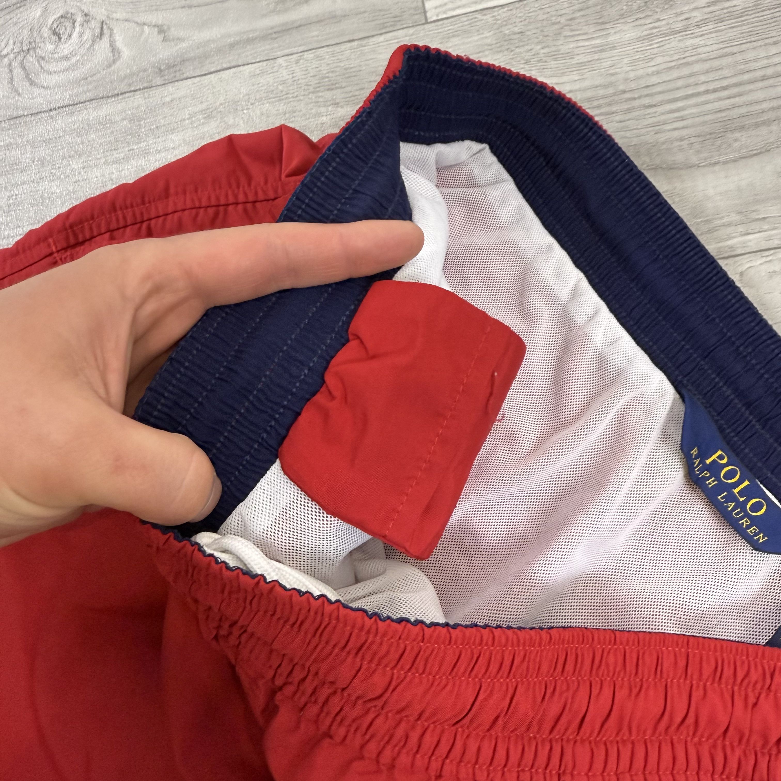 Polo Ralph Lauren Vintage Polo Ralph Lauren 90s Old Money Red Swim Shorts Size US 36 / EU 52 - 8 Thumbnail