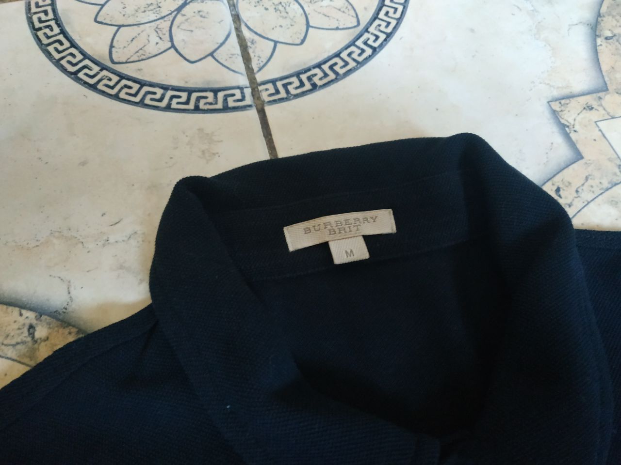 Burberry Burberry Brit Men’s Navy Blue Polo Shirt Nova Check Size US M / EU 48-50 / 2 - 5 Thumbnail