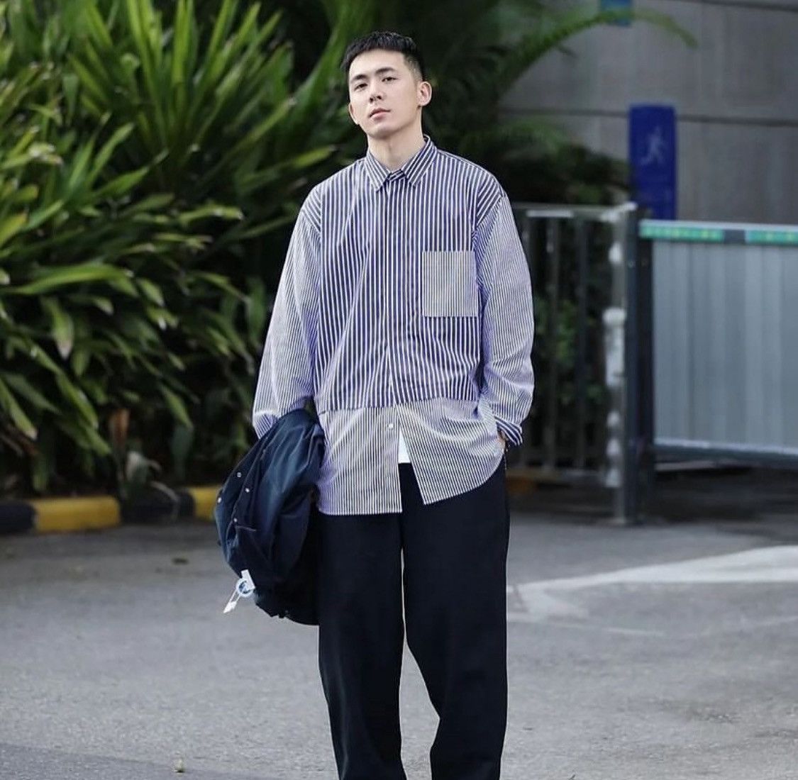 Japanese Brand × Jil Sander × Uniqlo Uniqlo x Jil Sander (+J) Oversize Stripe Shirt Size US L / EU 52-54 / 3 - 6 Thumbnail