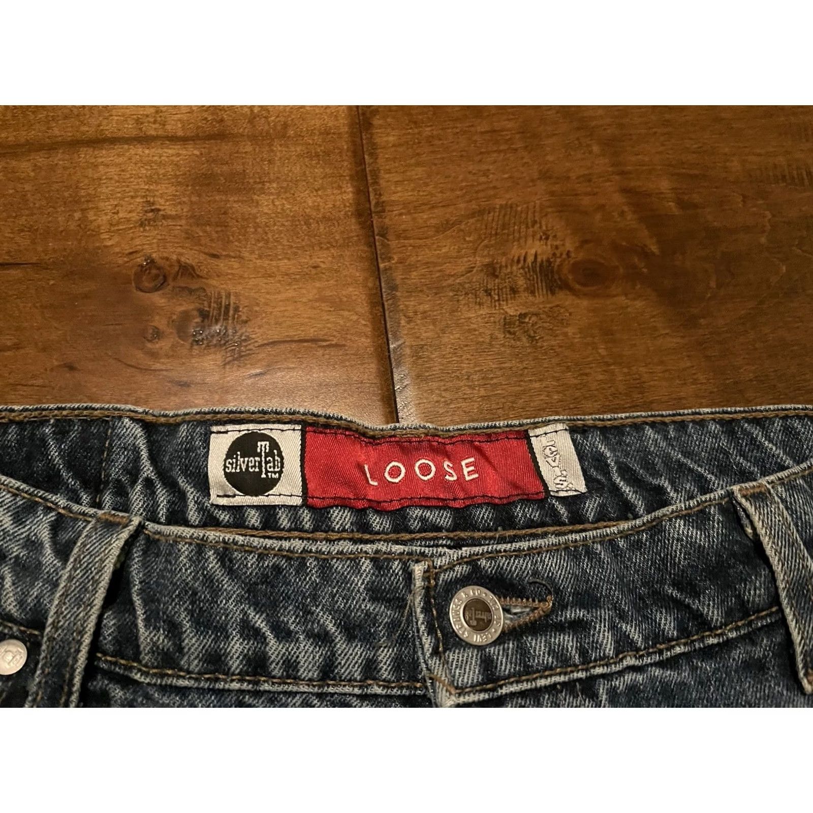 Levi's VINTAGE Y2K Levi's Silvertab Denim Jean Shorts USA Loose Baggy Mens 36 Blue 90s Size US 36 / EU 52 - 2 Thumbnail