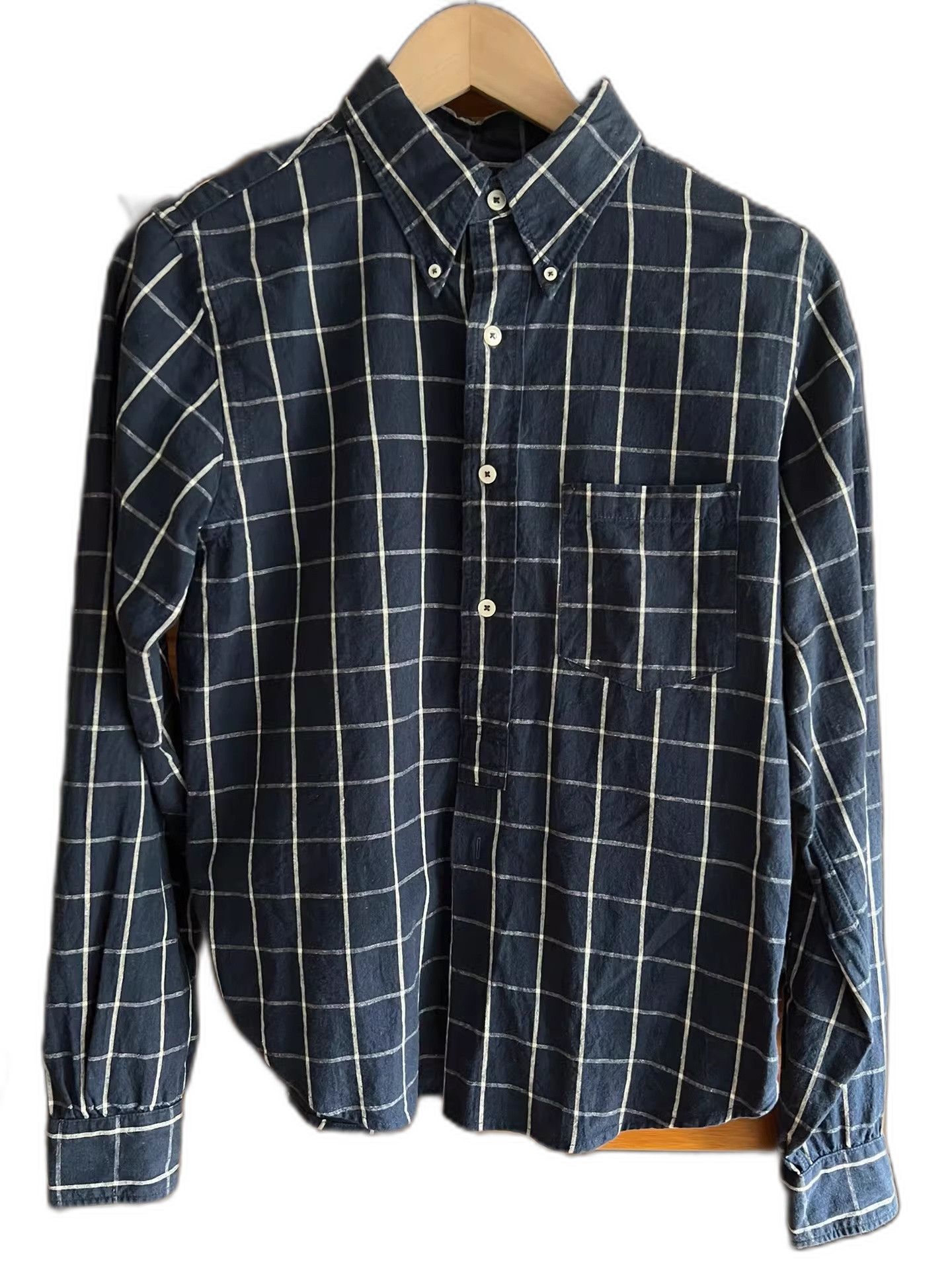 Freewheelers Freewheelers Vintage Indigo Check Linen Shirt Size US M / EU 48-50 / 2 - 1 Thumbnail
