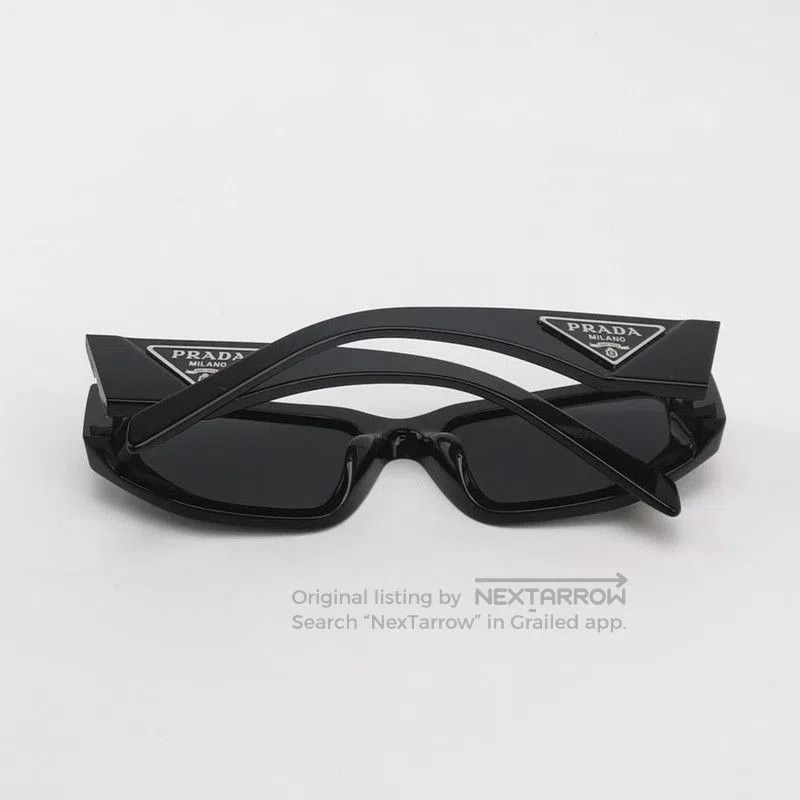 Prada Prada Triangle Logo Full Frame Sunglasses. Size ONE SIZE - 4 Thumbnail