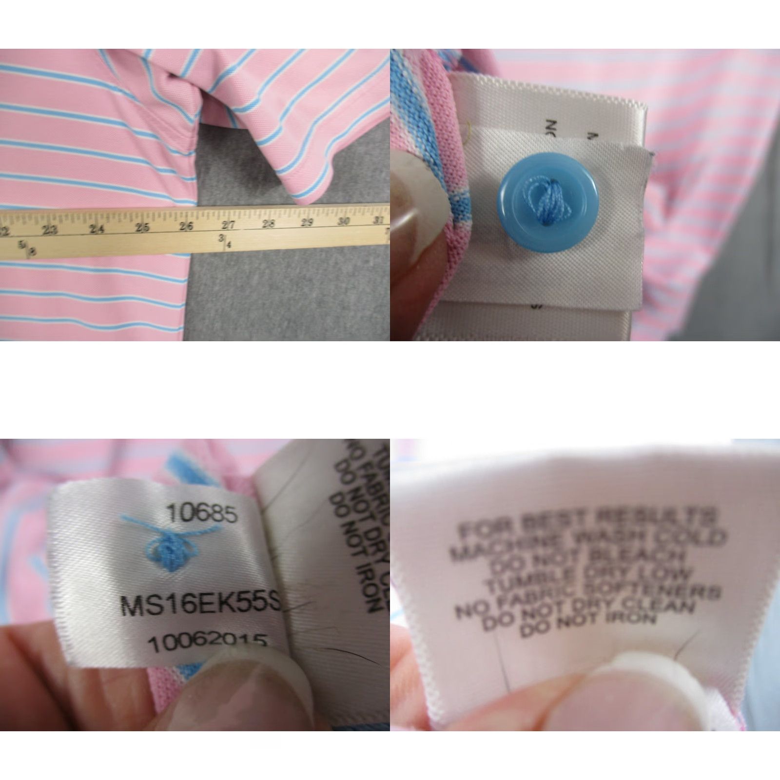 Peter Millar Peter Millar Summer Comfort Polo Shirt XL Pink Stripe Golf Short Sleeve Shirt Mens Size US XL / EU 56 / 4 - 8 Thumbnail