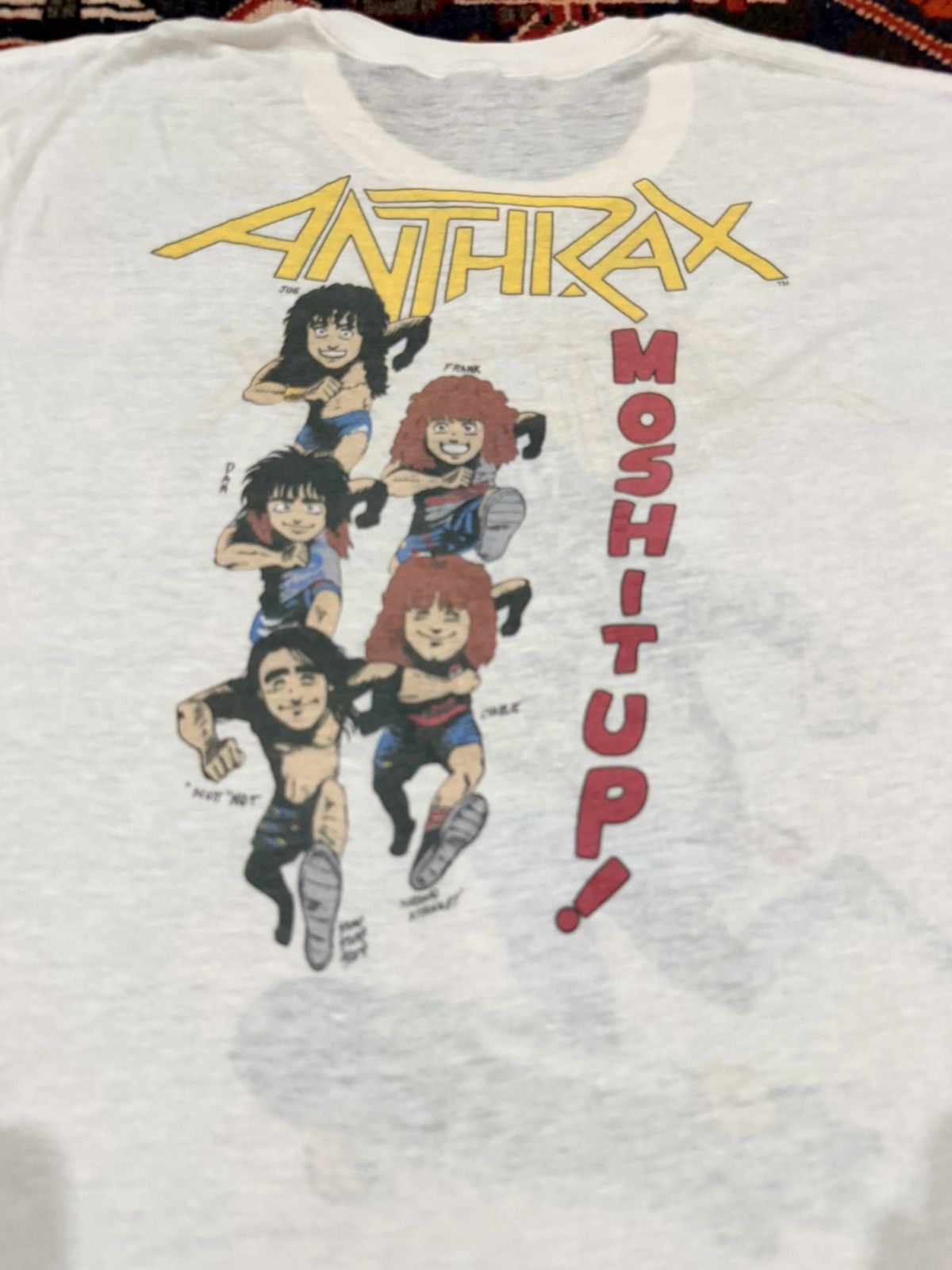Band Tees Vintage 1987 Anthrax Mosh It Up Paper Thin band tshir Size US XL / EU 56 / 4 - 7 Thumbnail