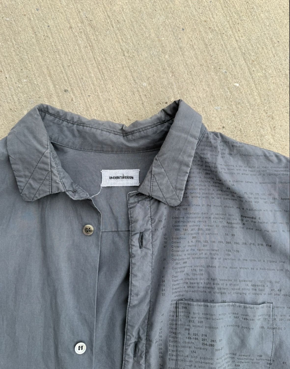 Undercover Undercover dictionary print button up shirt Size US S / EU 44-46 / 1 - 1 Thumbnail