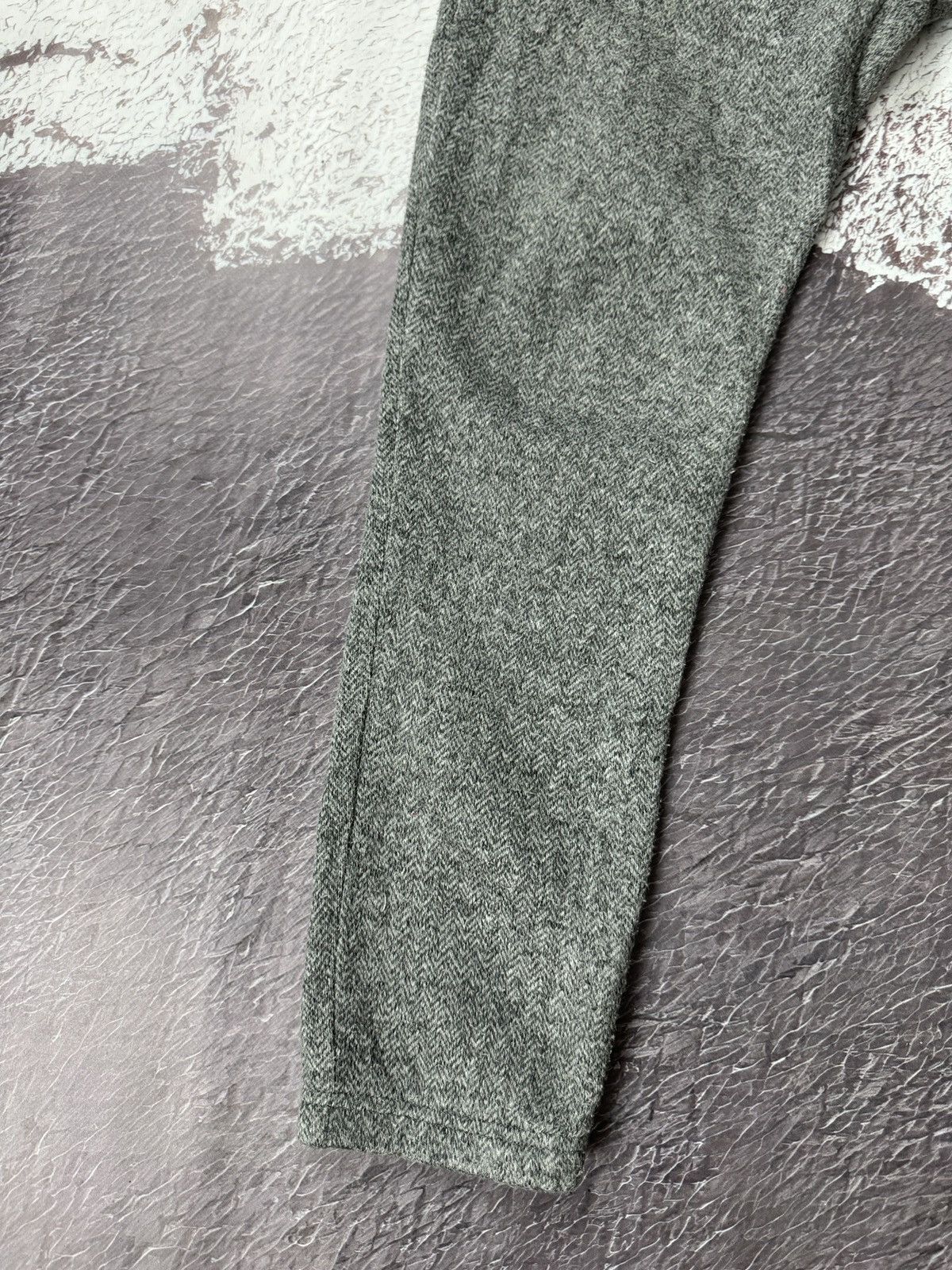 Japanese Brand × Vintage Herringbone grey Japan clothing sweat track pants Size US 32 / EU 48 - 4 Thumbnail