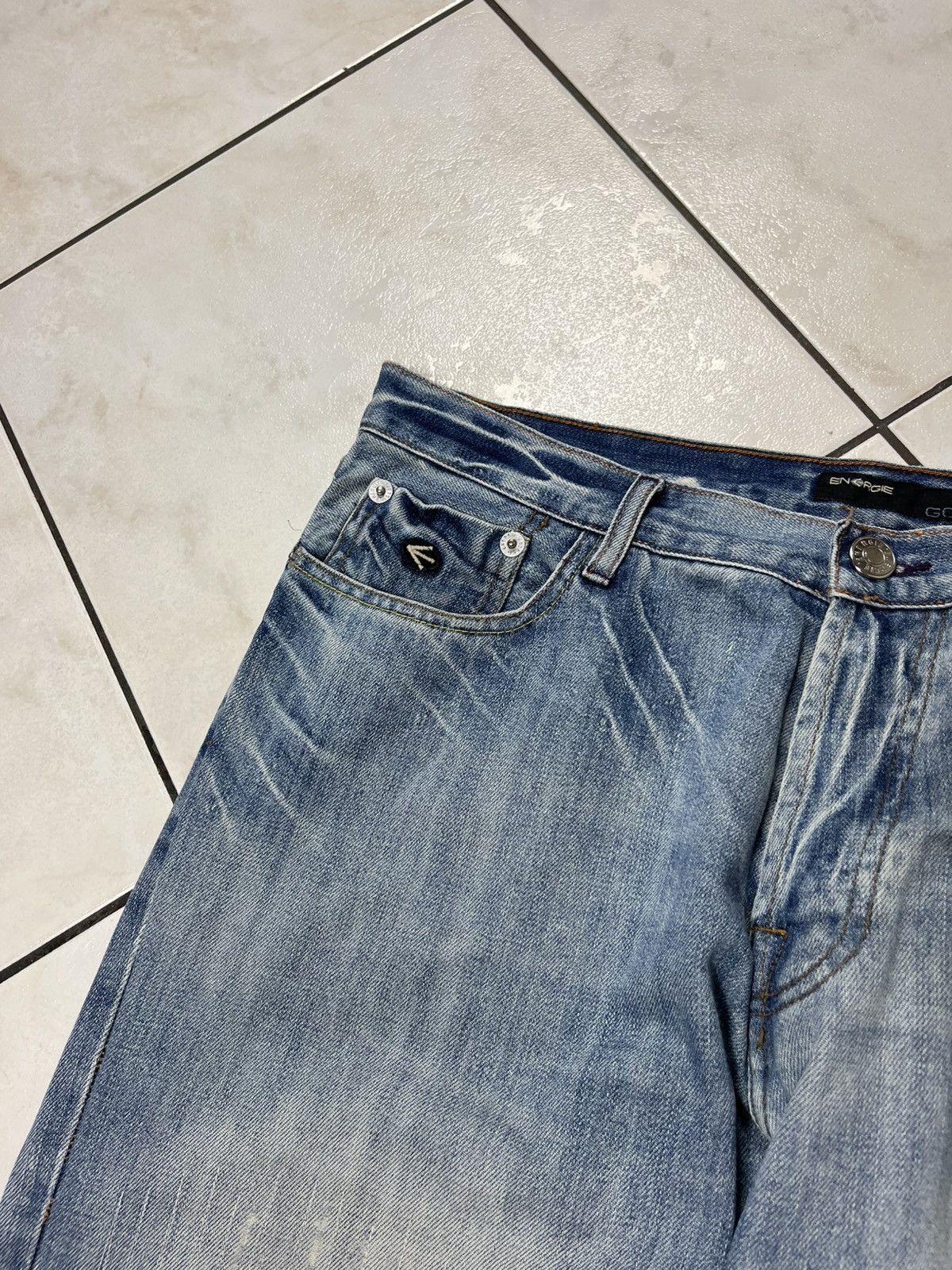 Energie × Vintage Vintage Energie gold baggy washed distressed ripped jeans Size US 36 / EU 52 - 14 Thumbnail