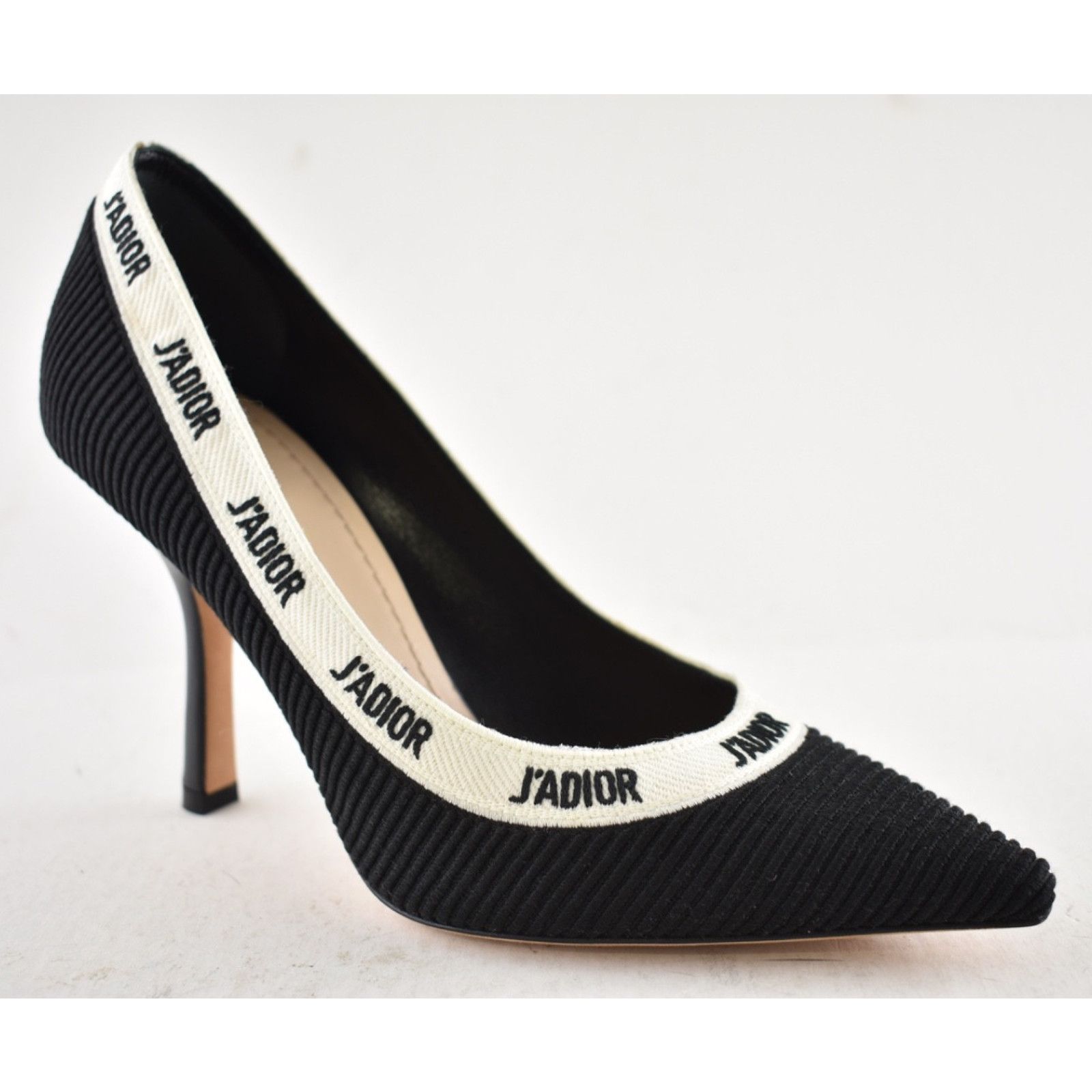 Dior Dior J'adior Jadior Black White Ribbon Logo Embroidered Size US 10.5 / IT 40.5 - 5 Thumbnail