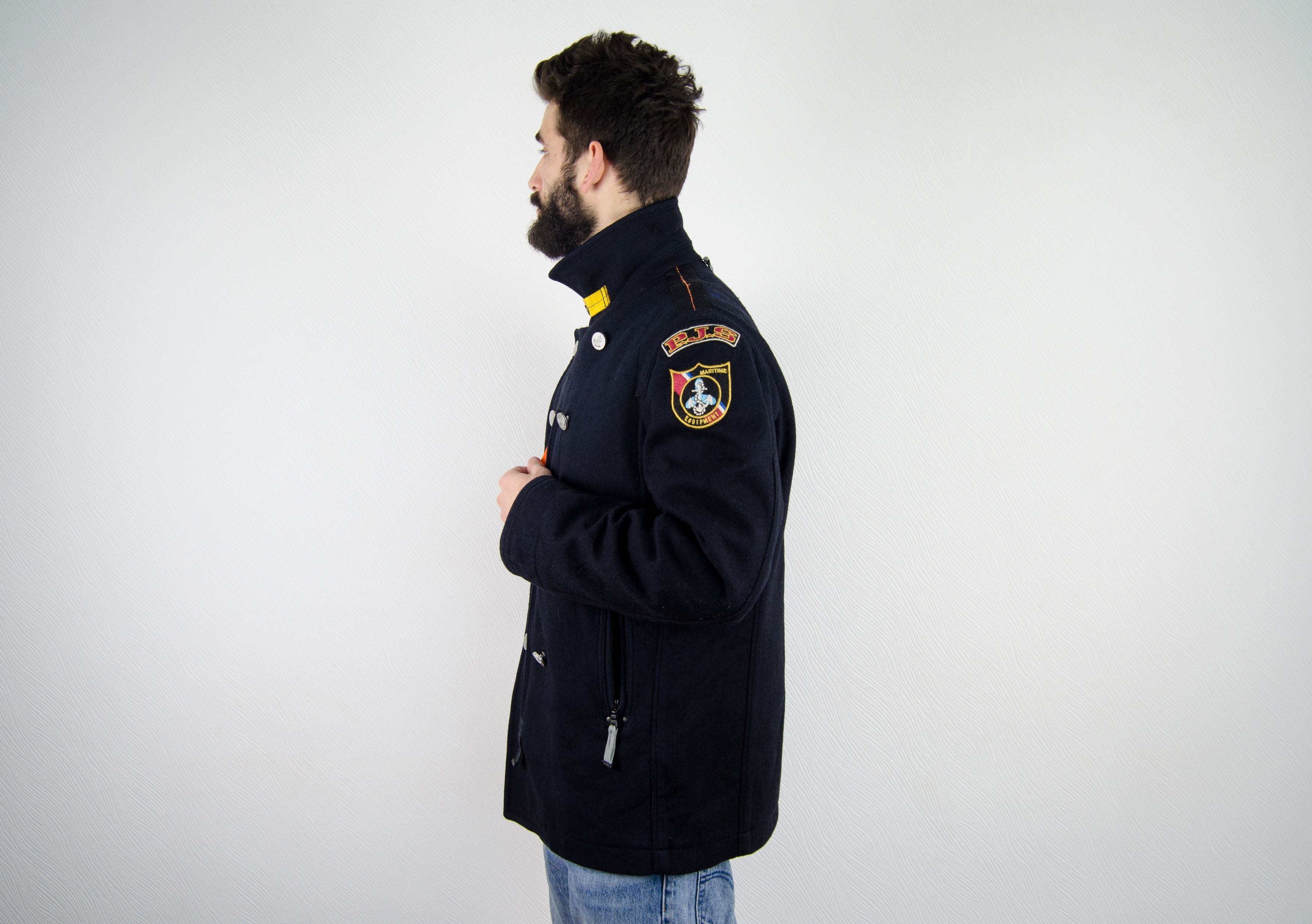 Parajumpers Parajumpers Navy Multipocket Royal Wool Peacoat Jacket Size US L / EU 52-54 / 3 - 6 Thumbnail
