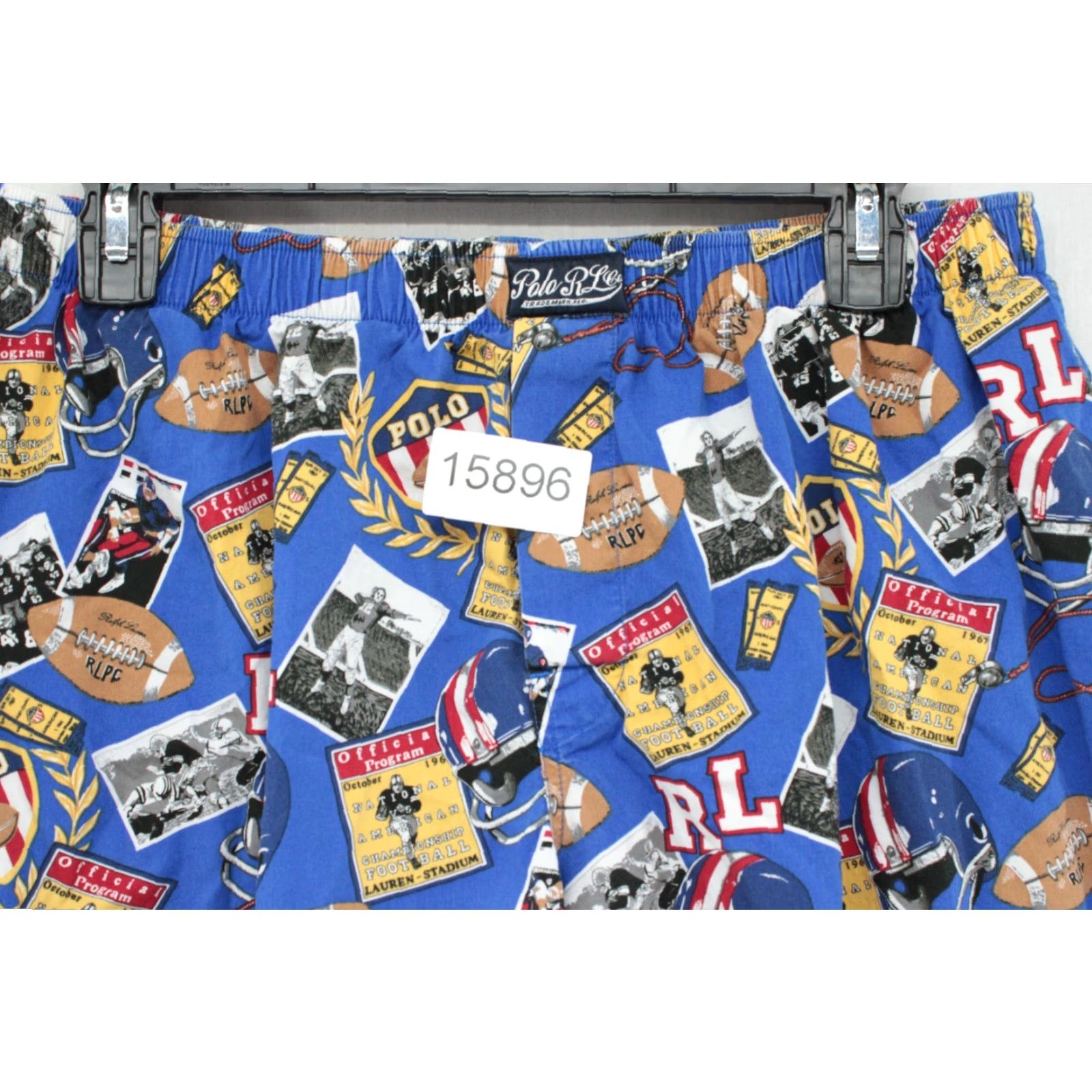 Polo Ralph Lauren Polo Ralph Lauren Pajama Shorts Men's XL Blue Allover Football Print Lounge Size US XL / EU 56 / 4 - 6 Thumbnail