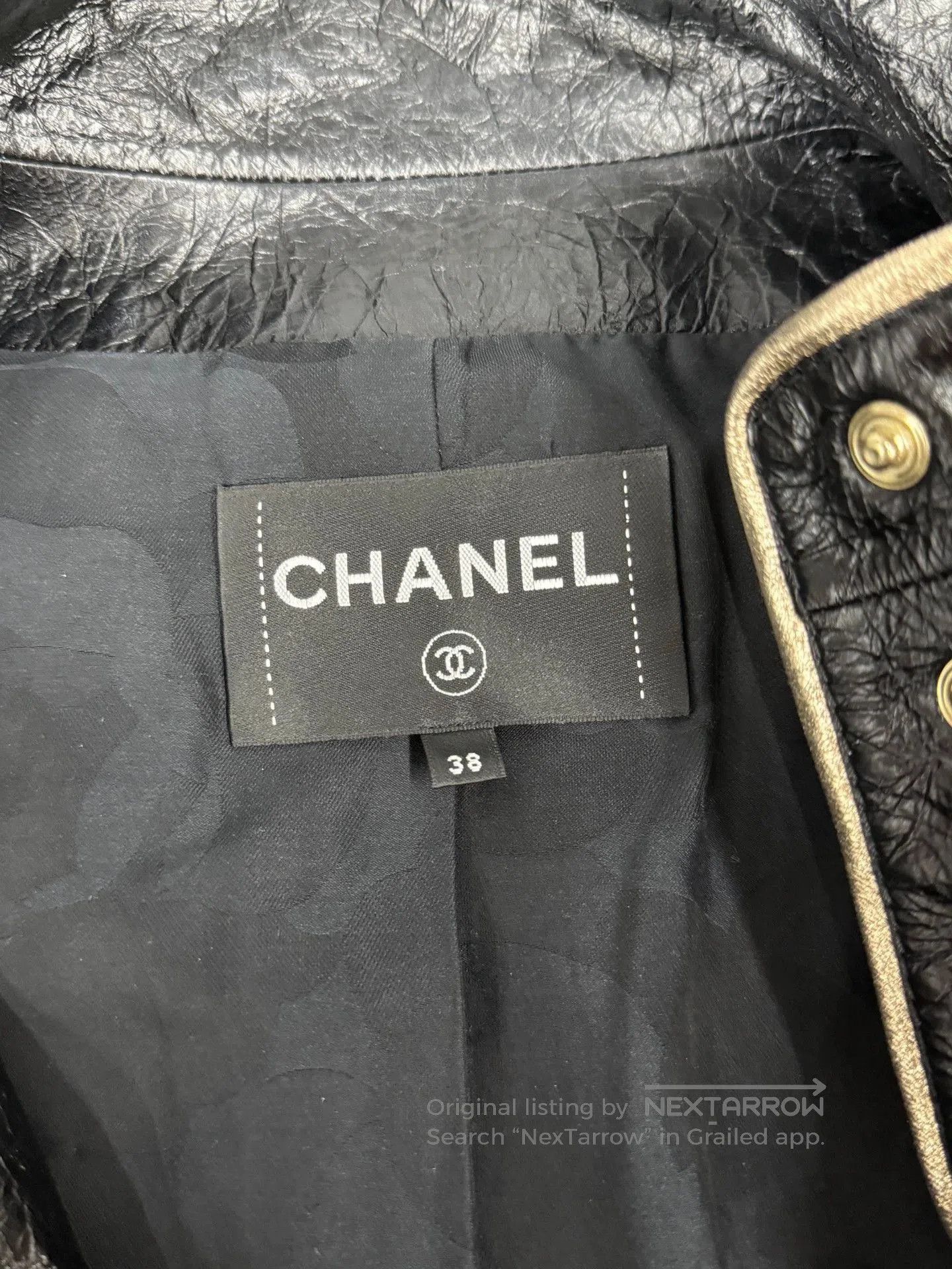 Chanel Chanel Black Short Leather Jacket. Size US M / EU 48-50 / 2 - 4 Thumbnail