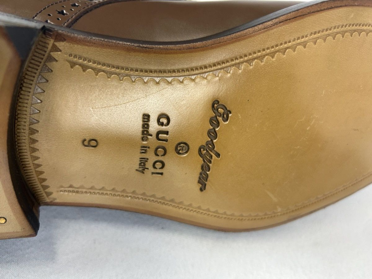 Gucci GUCCI Rooster Brogue Leather Derby Shoes Size US 9 / EU 42 - 13 Thumbnail
