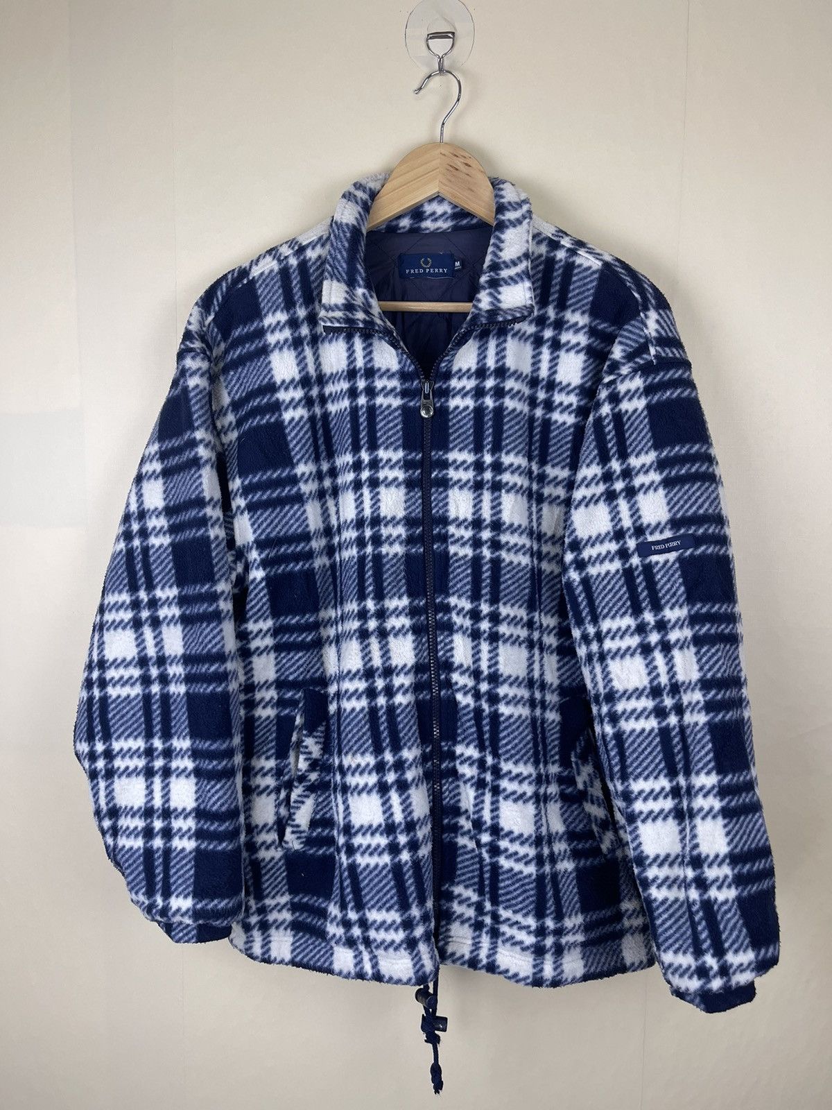 Fred Perry 🔥🔥 FRED PERRY Embroidery Logo Navy Plaid Fleece Jacket Size US M / EU 48-50 / 2 - 2 Thumbnail