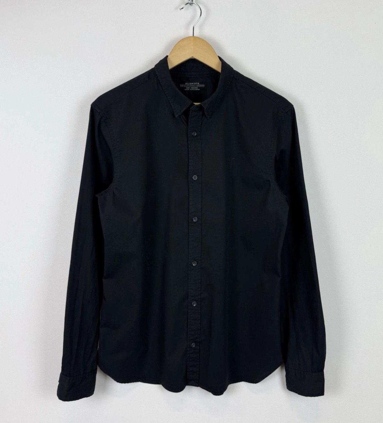 Allsaints Allsaints Redondo Long Sleeve Shirt Black Top Buttons Down Size US M / EU 48-50 / 2 - 2 Thumbnail