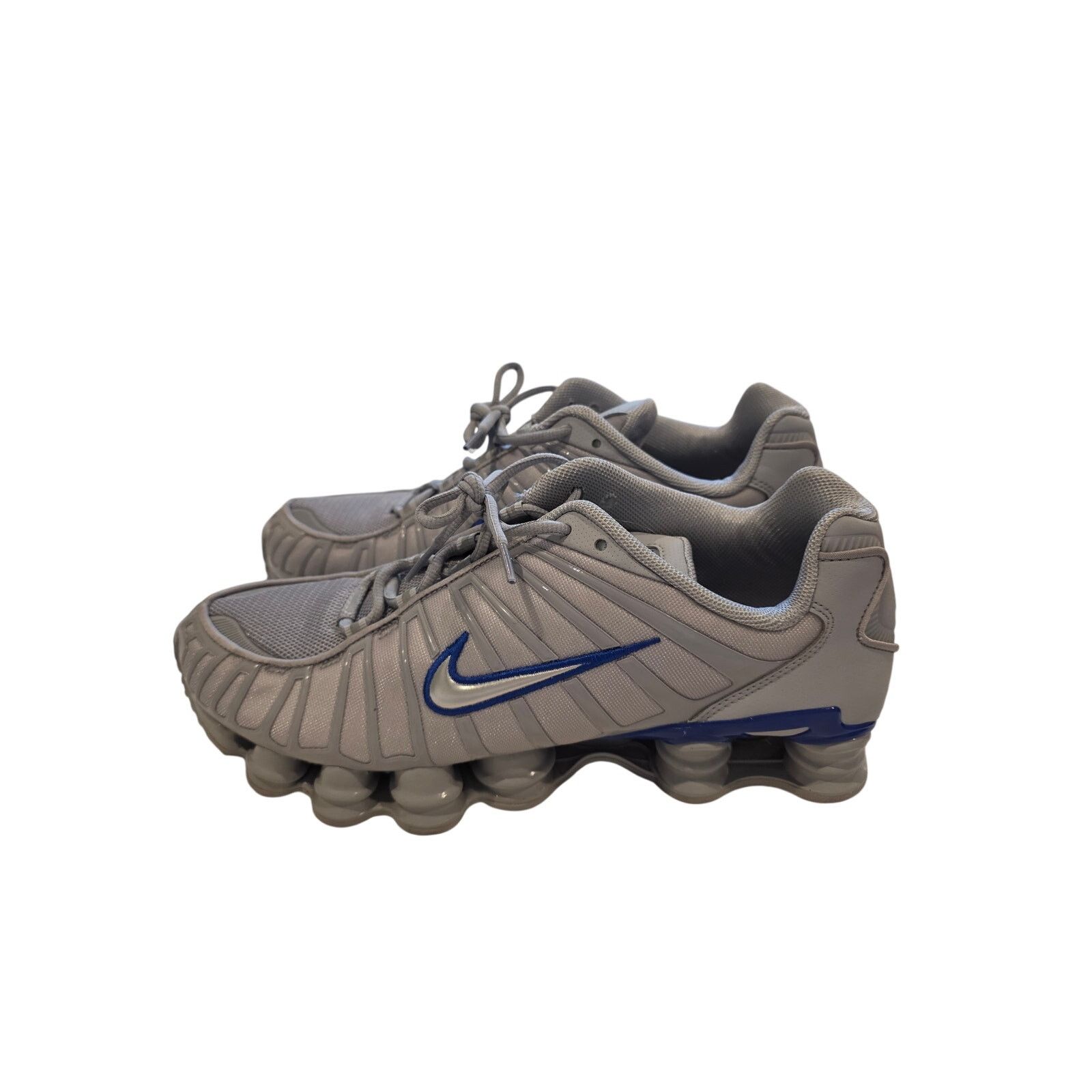 Nike Nike Shox R4 Mens 12 Gray Blue Athletic Running Sneakers Size US 12 / EU 45 - 1 Thumbnail