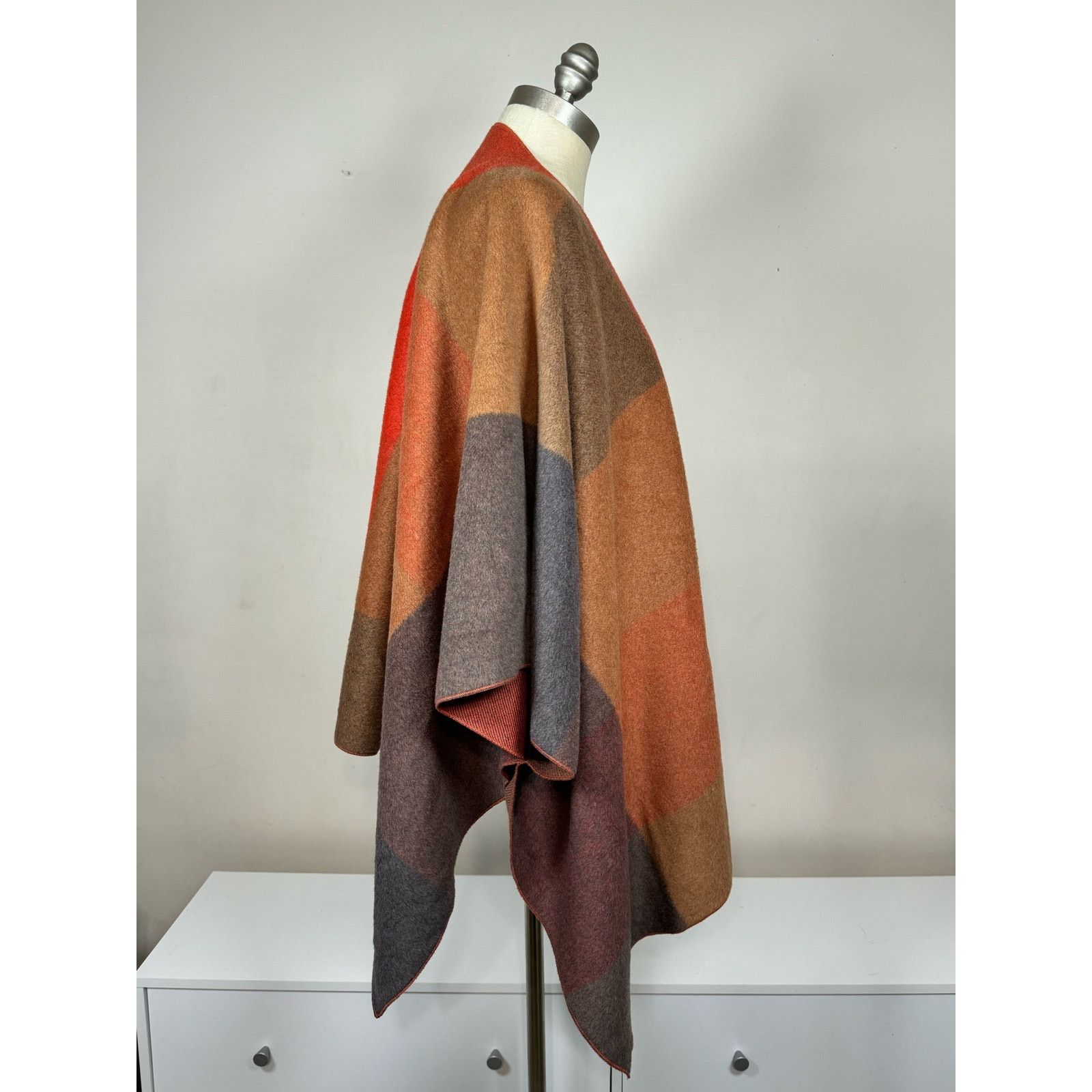 Unknown London Ichi Winter Warm Patchwork Cape Poncho Vintage Rare Women’s Size M / US 6-8 / IT 42-44 - 4 Thumbnail