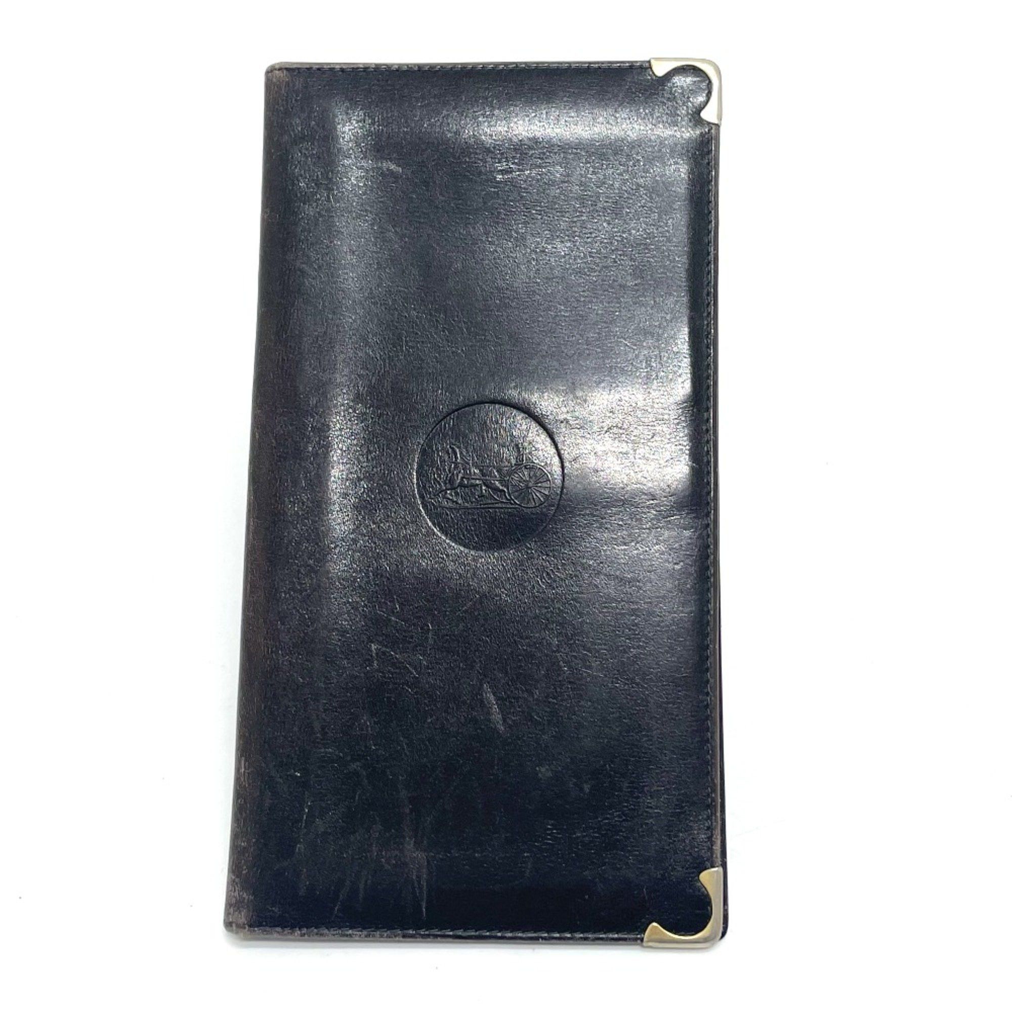 Celine CELINE Carriage logo Bill Compartment Long Wallet Black Size ONE SIZE - 1 Thumbnail