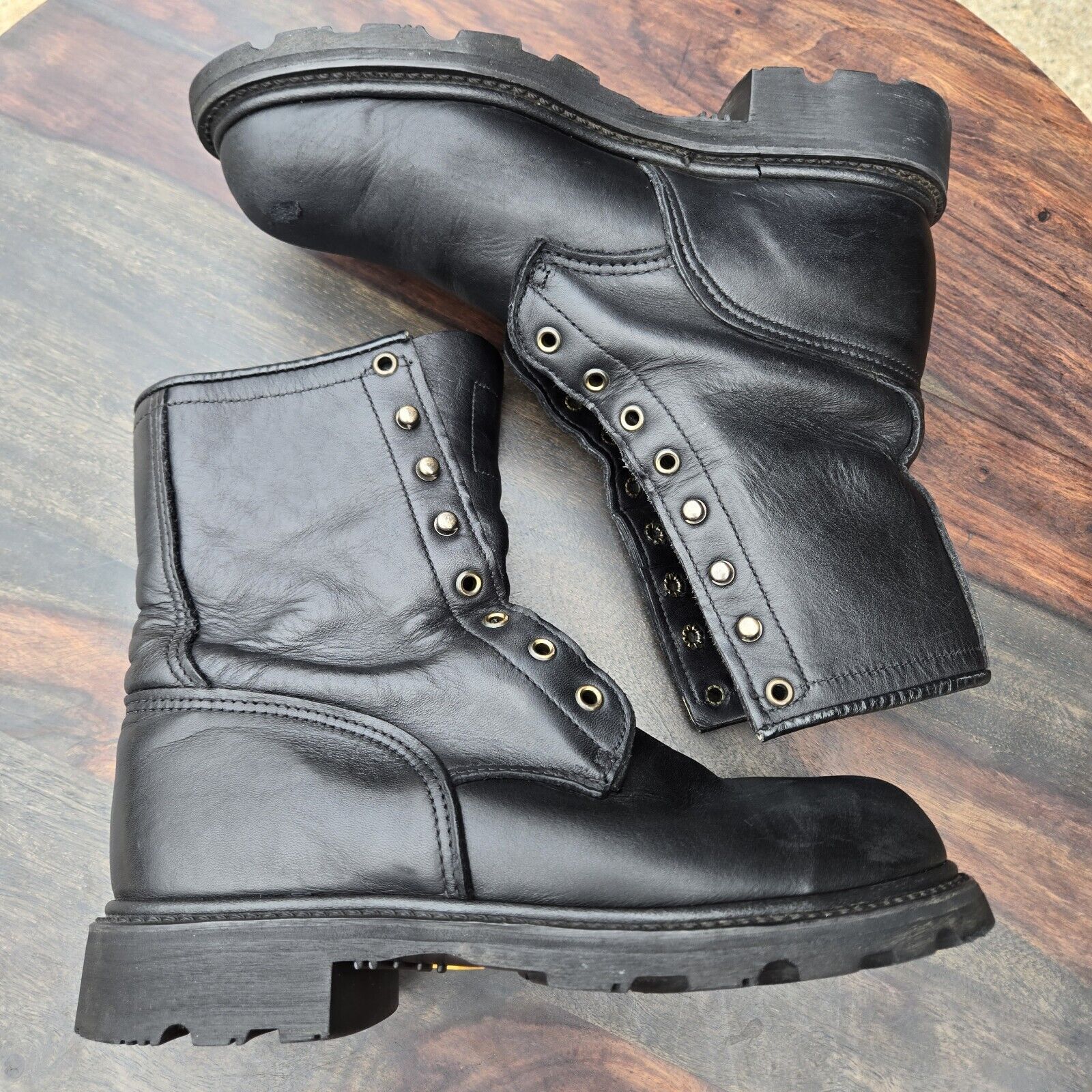 Red Wing Vintage Red Wing Black Leather Women Steel Toe Boots S 7 BB4 Size US 7 / EU 40 - 5 Thumbnail