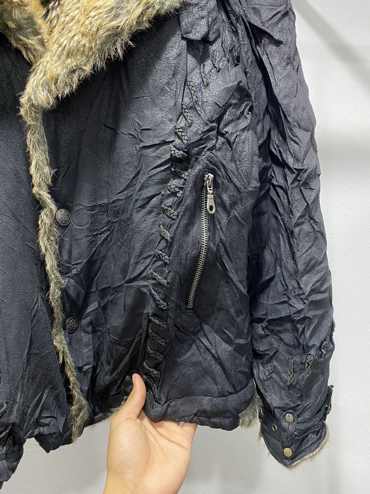 Vintage Nylaus Punk Grunge Suede Leather Jacket Native LGB Hysteric Size US L / EU 52-54 / 3 - 5 Thumbnail
