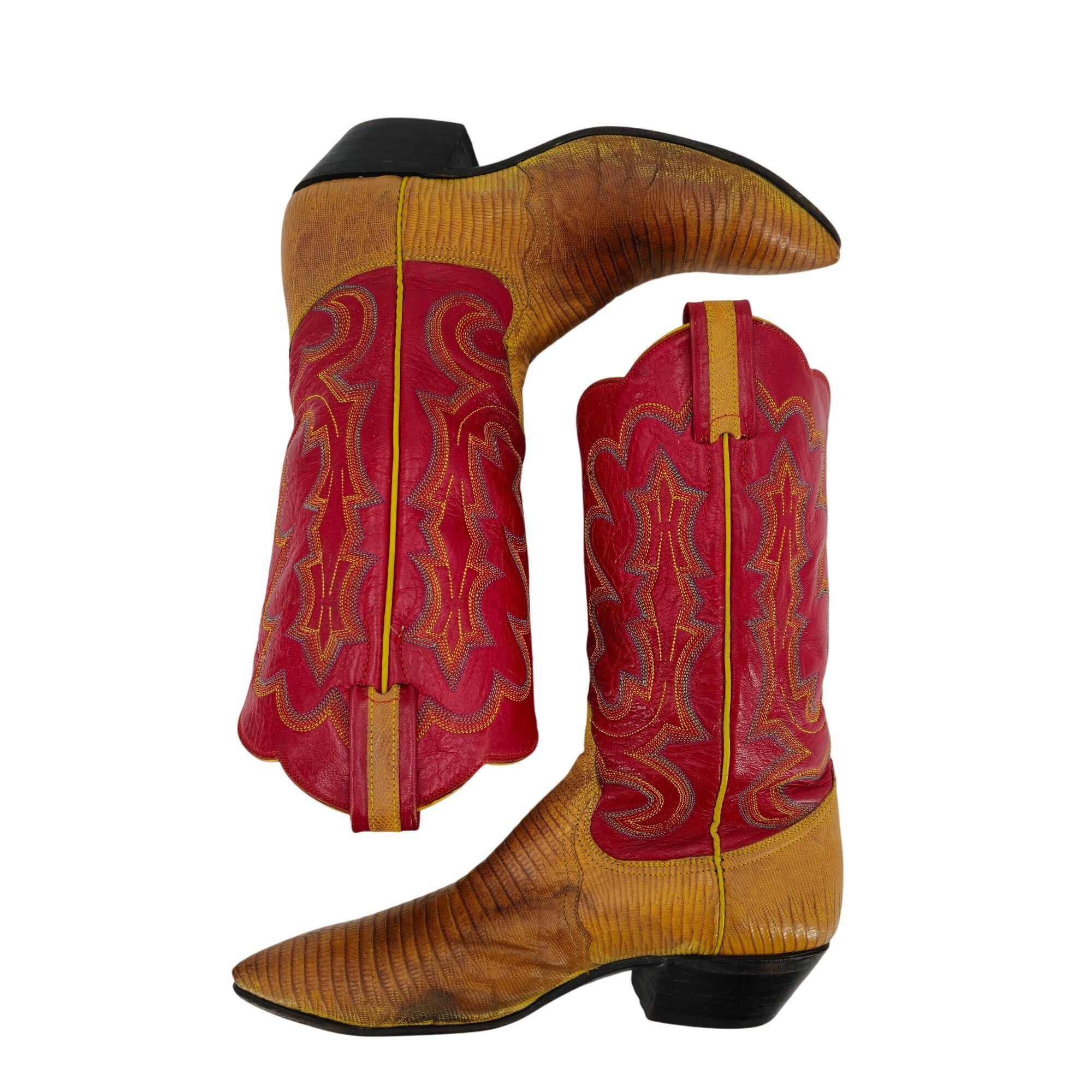 Other Stunning Womens 8C Smiths Aspen Honey Brown Lizard Cowboy W Size US 8 / IT 38 - 8 Thumbnail