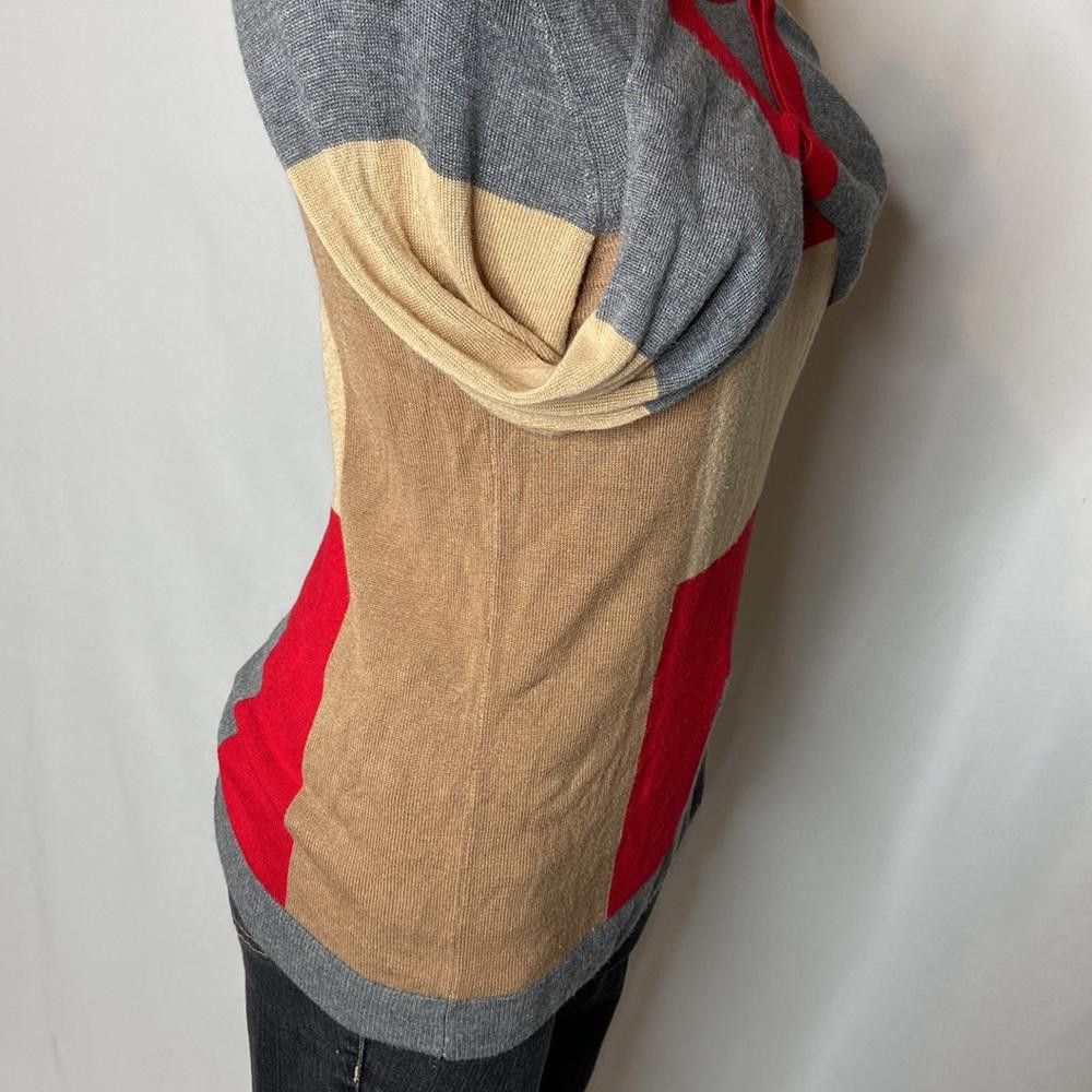 Designer The Limited, Color Block Rayon 3/4 Sleeve Sweater, Large Size L / US 10 / IT 46 - 7 Thumbnail