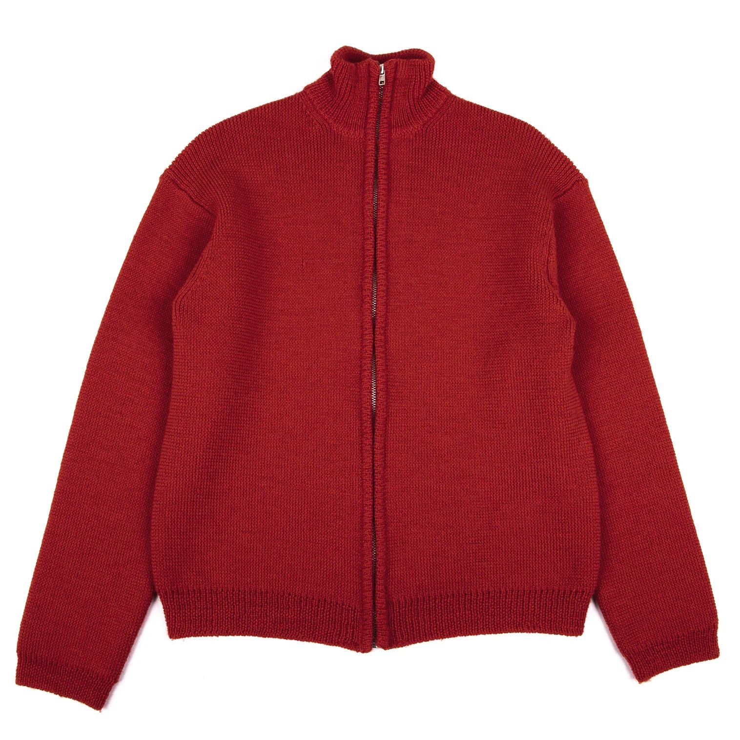 Yohji Yamamoto Yohji Yamamoto Wool High Neck Zip Knit Blouson Size US L / EU 52-54 / 3 - 1 Thumbnail