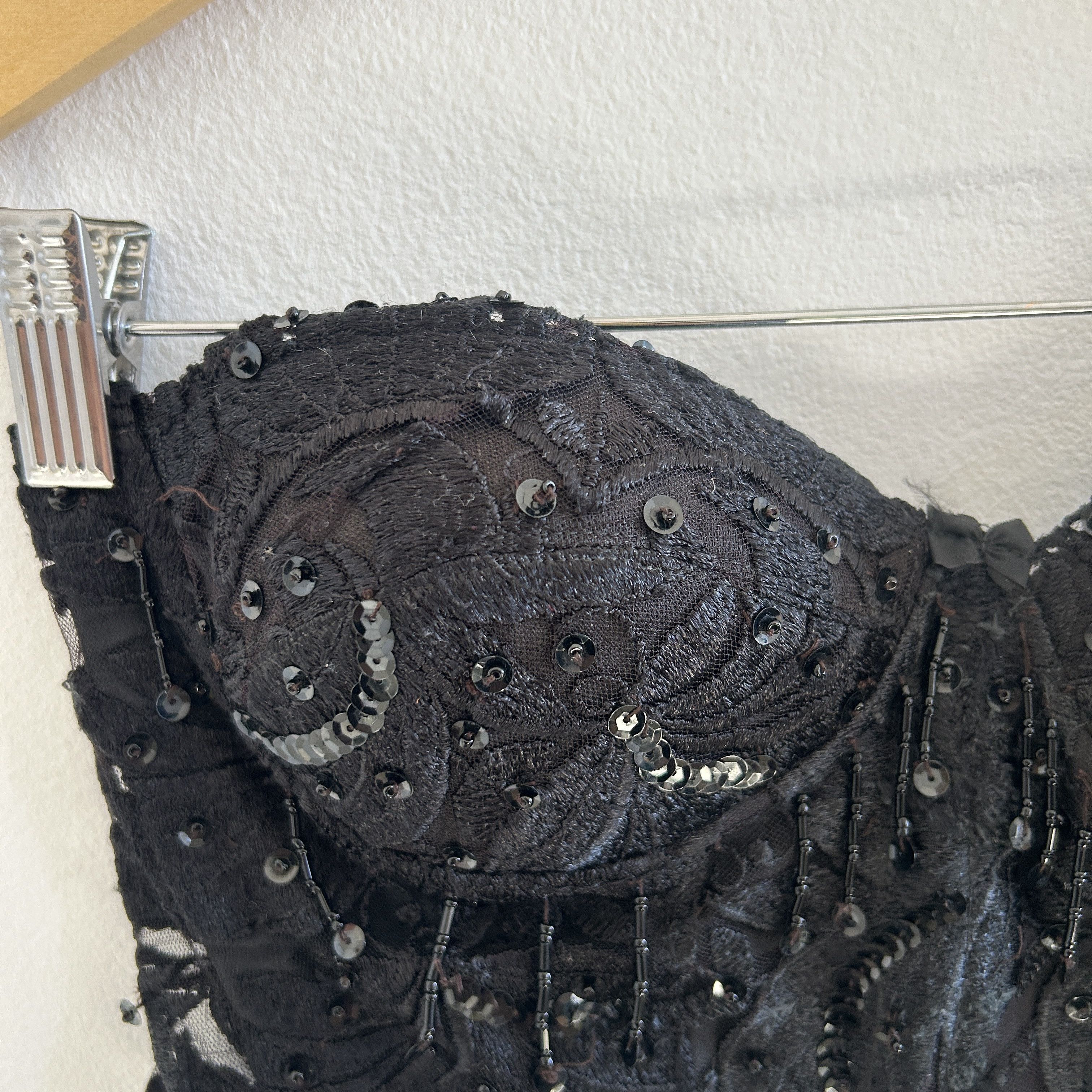 Vintage Vintage 90s Black Lace Bustier Top Size M / US 6-8 / IT 42-44 - 12 Thumbnail