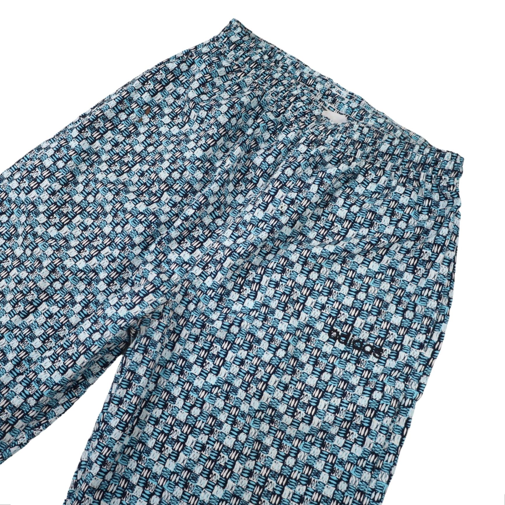 Adidas VINTAGE Adidas Allover Print Muscle Pants Mens Jogger Blue 28"x30" Small Regular Size XS? Size US 29 - 2 Thumbnail