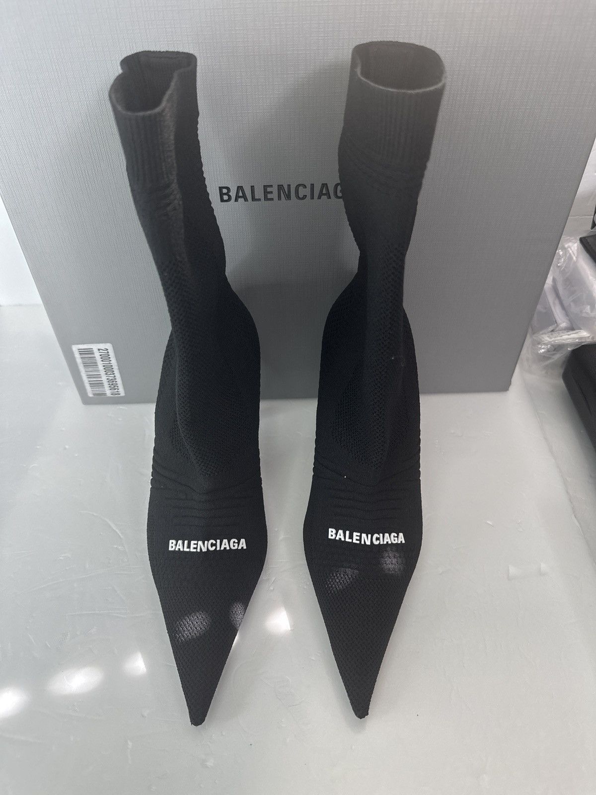 Balenciaga Balenciaga Women's Knife 2.0 Knit High Heel Booties Size US 5.5 / IT 35.5 - 14 Thumbnail
