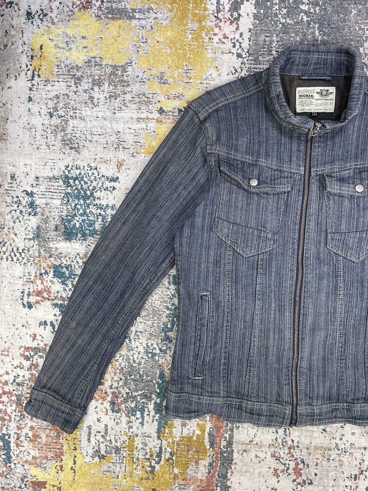 Japanese Brand Dogman Traditional Workwear Stretch Denim Jackets Size US S / EU 44-46 / 1 - 2 Thumbnail