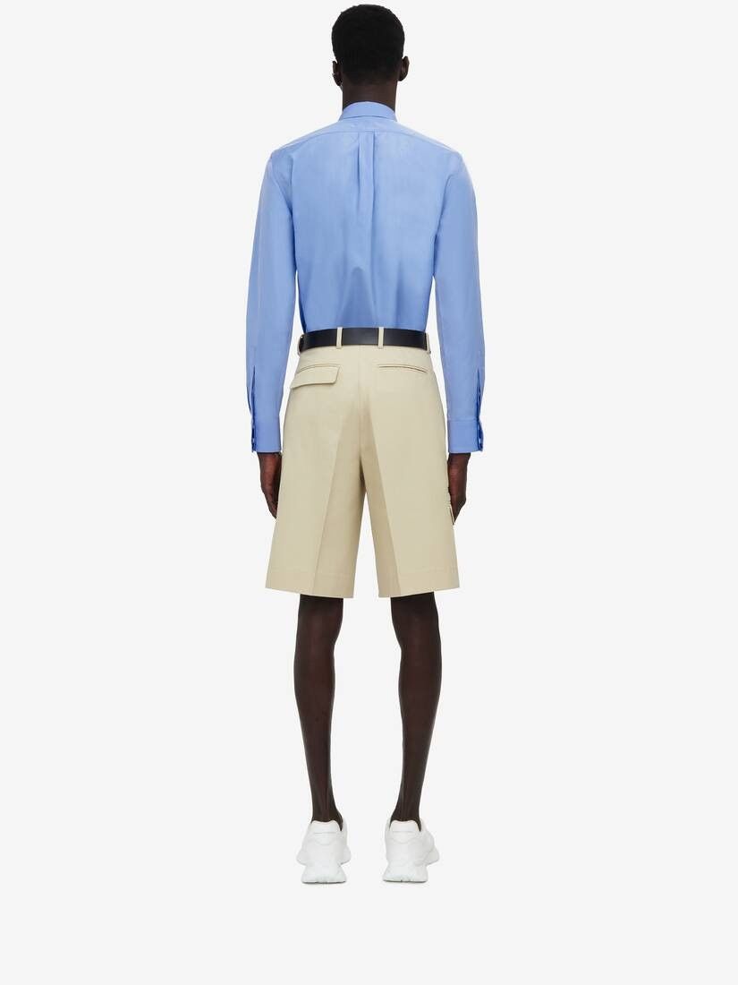 Alexander McQueen o1w1db10725 Double Pocket Tailored Shorts in Pale Beige Size US 34 / EU 50 - 4 Thumbnail