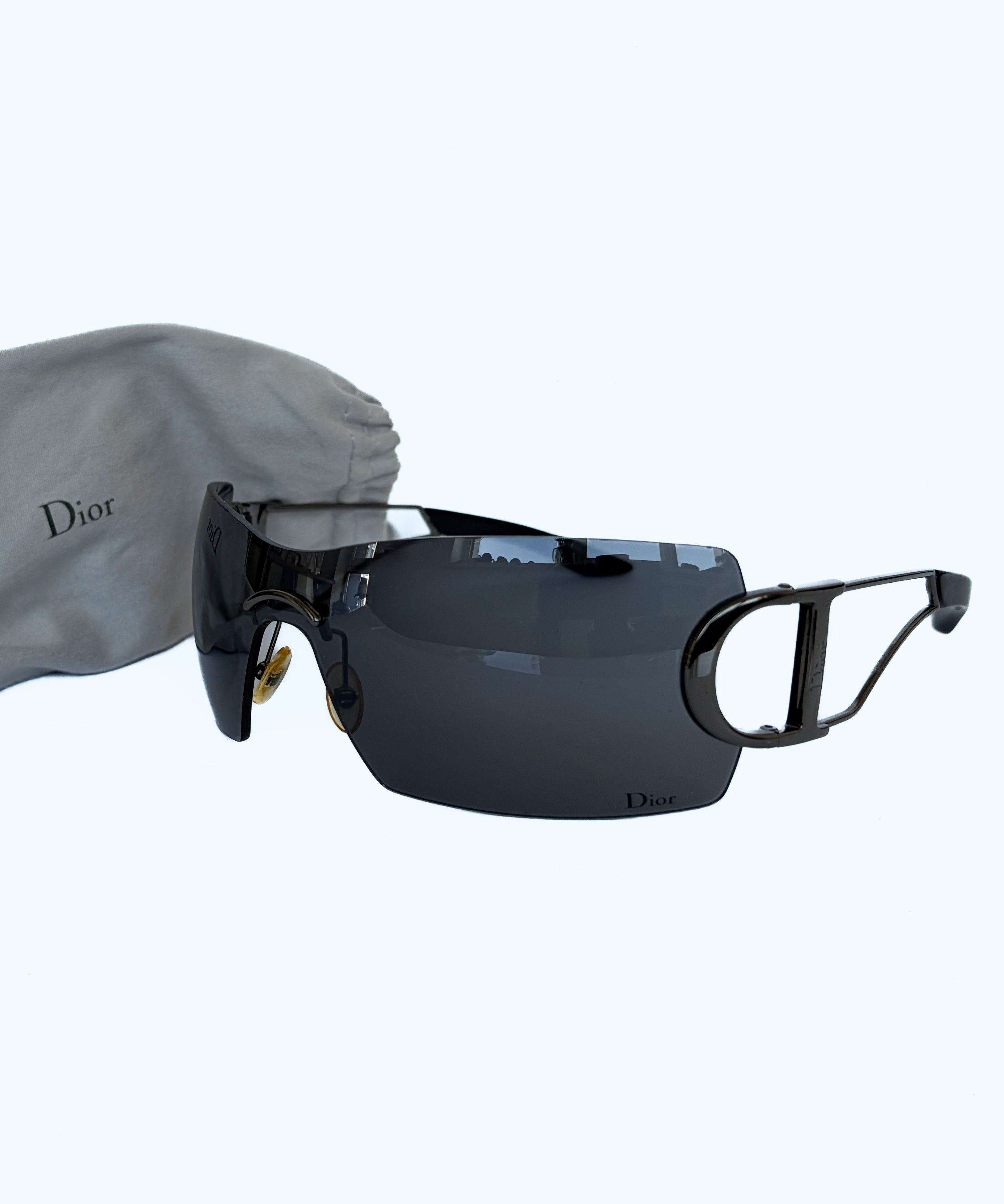Dior DIOR Sunglasses Diorly 1 Metal Logo Shield Dark Size ONE SIZE - 1 Thumbnail