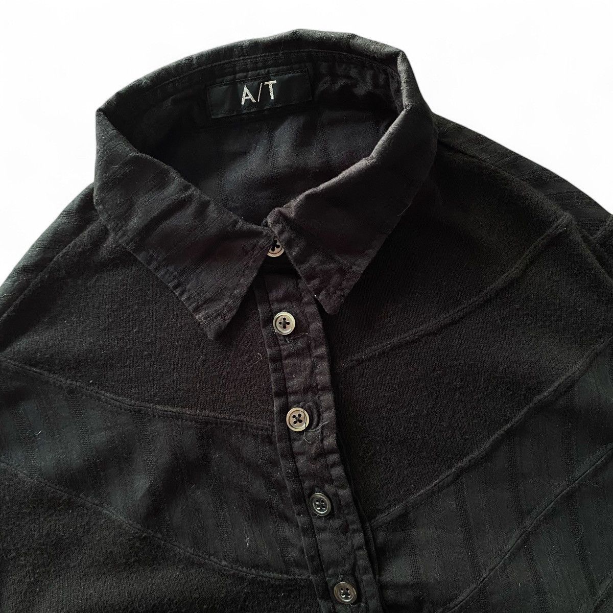 Japanese Brand A/T Black Contrast-Stitch Button-Up Shirt Size S / US 4 / IT 40 - 1 Thumbnail