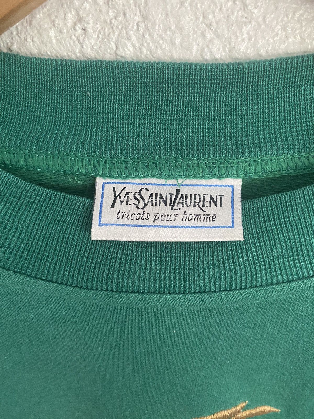 Yves Saint Laurent Vintage Yves Saint Laurent Embroidered Green Sweater Size US S / EU 44-46 / 1 - 3 Thumbnail