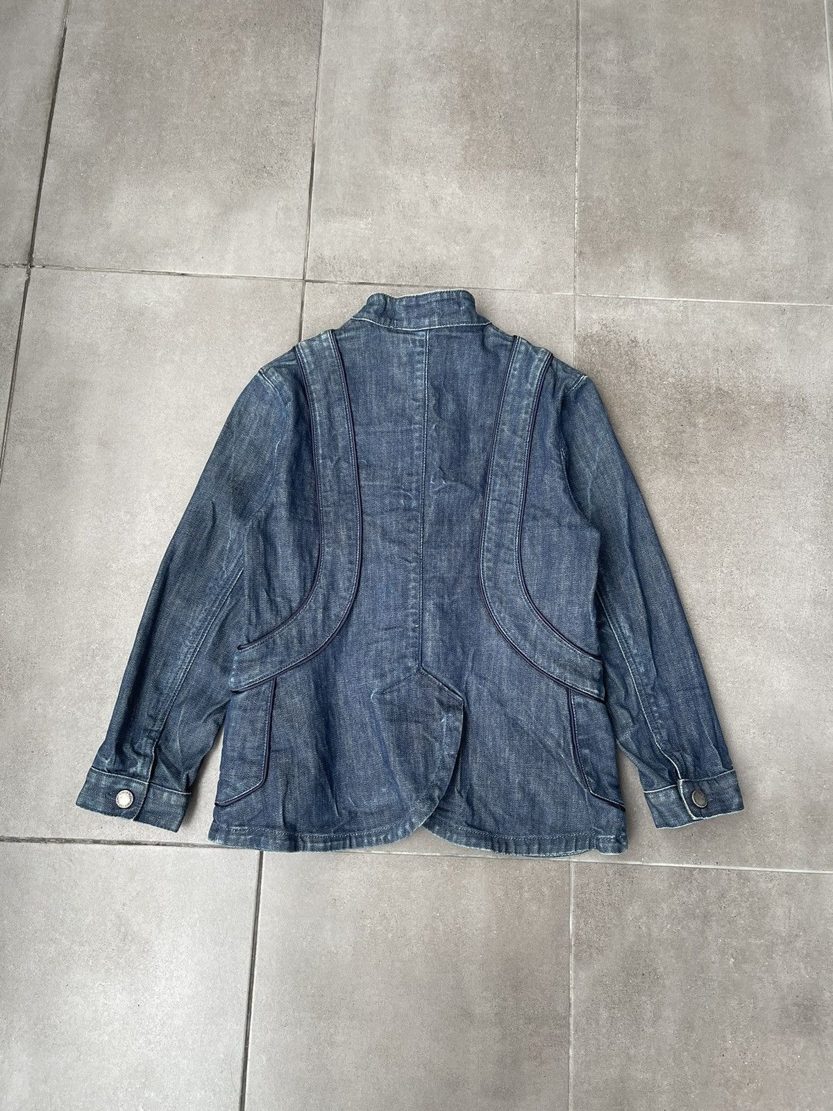 H&M × Stella McCartney SS05 Stella McCartney X H&M Denim Blazer Jacket Size XS / US 0-2 / IT 36-38 - 8 Thumbnail