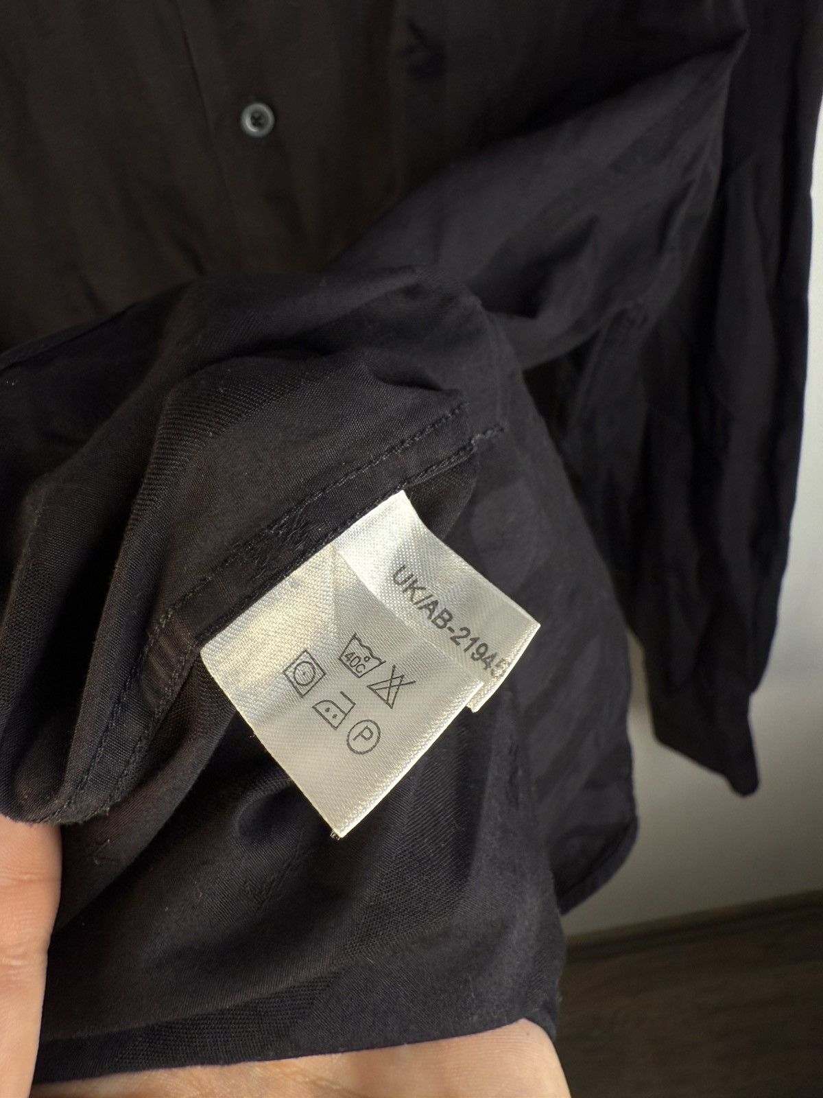 Yves Saint Laurent Monogram YSL Shirt Black Longsleeve Button Up Dress Collar Size US M / EU 48-50 / 2 - 6 Thumbnail