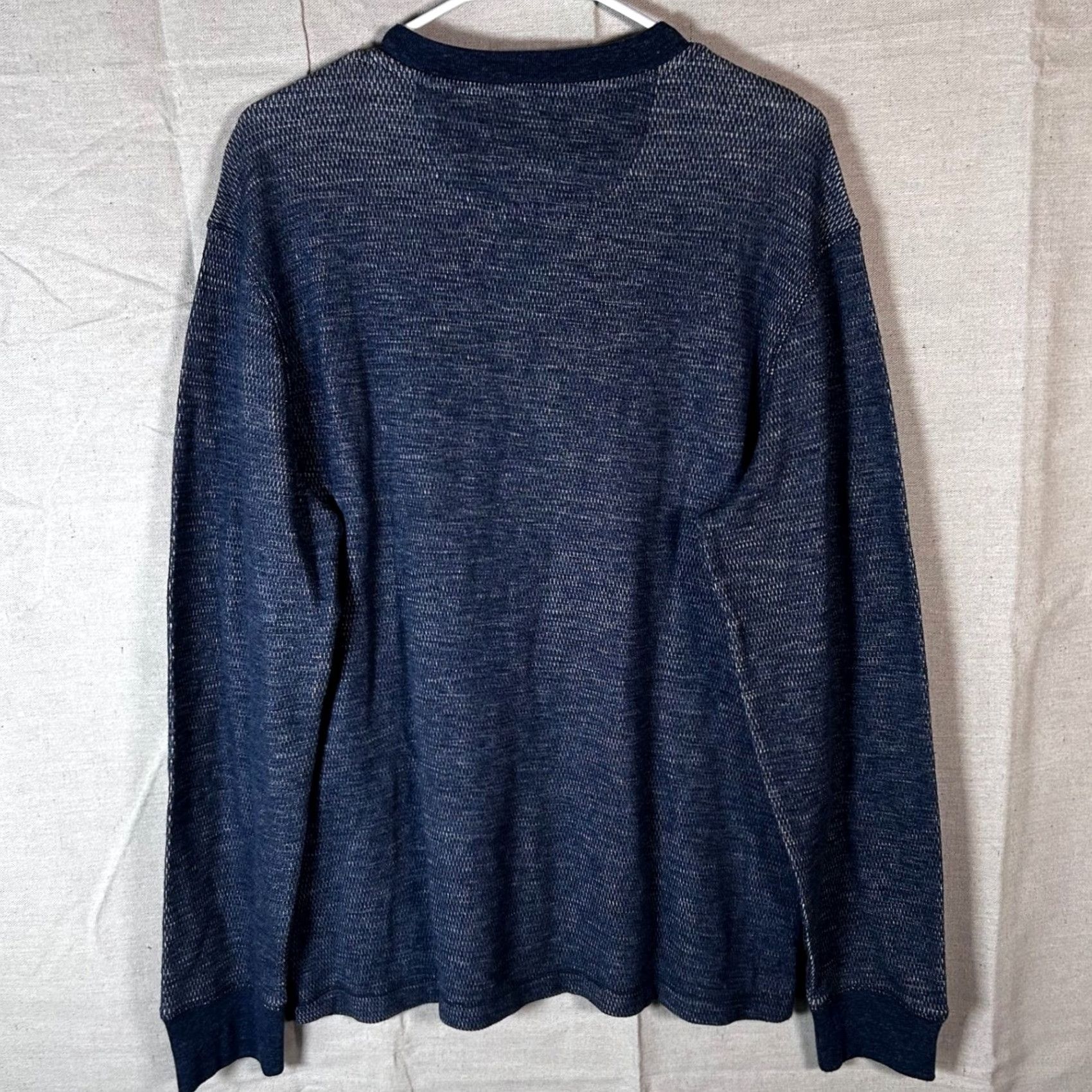 Vintage Alesbury Riverdale Thermal Henley Mens L Navy Blue Waffle Knit Long Sleeve Size US L / EU 52-54 / 3 - 4 Thumbnail