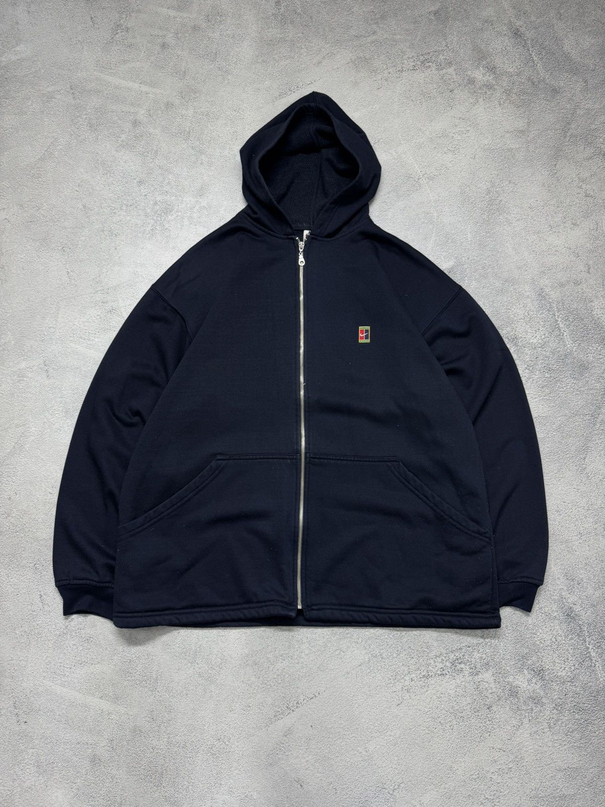 Nike Vintage Y2k Nike Court Mini Swoosh Hoodie 00’s Size US XL / EU 56 / 4 - 4 Thumbnail