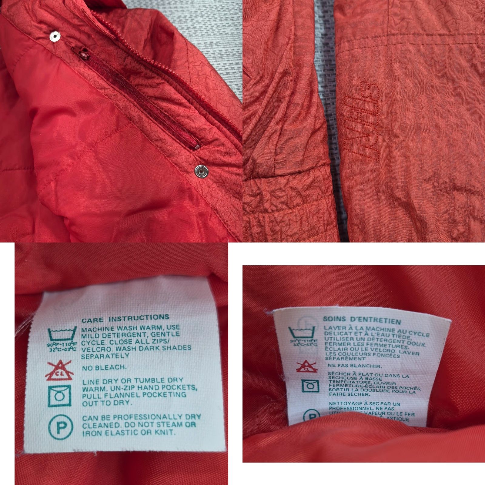 Vintage VINTAGE Nils Jacket Womens 4 Red Star Print Insulated Nylon Bomber Ski Allover Geometric 80s Womens Size S / US 4 / IT 40 - 8 Thumbnail